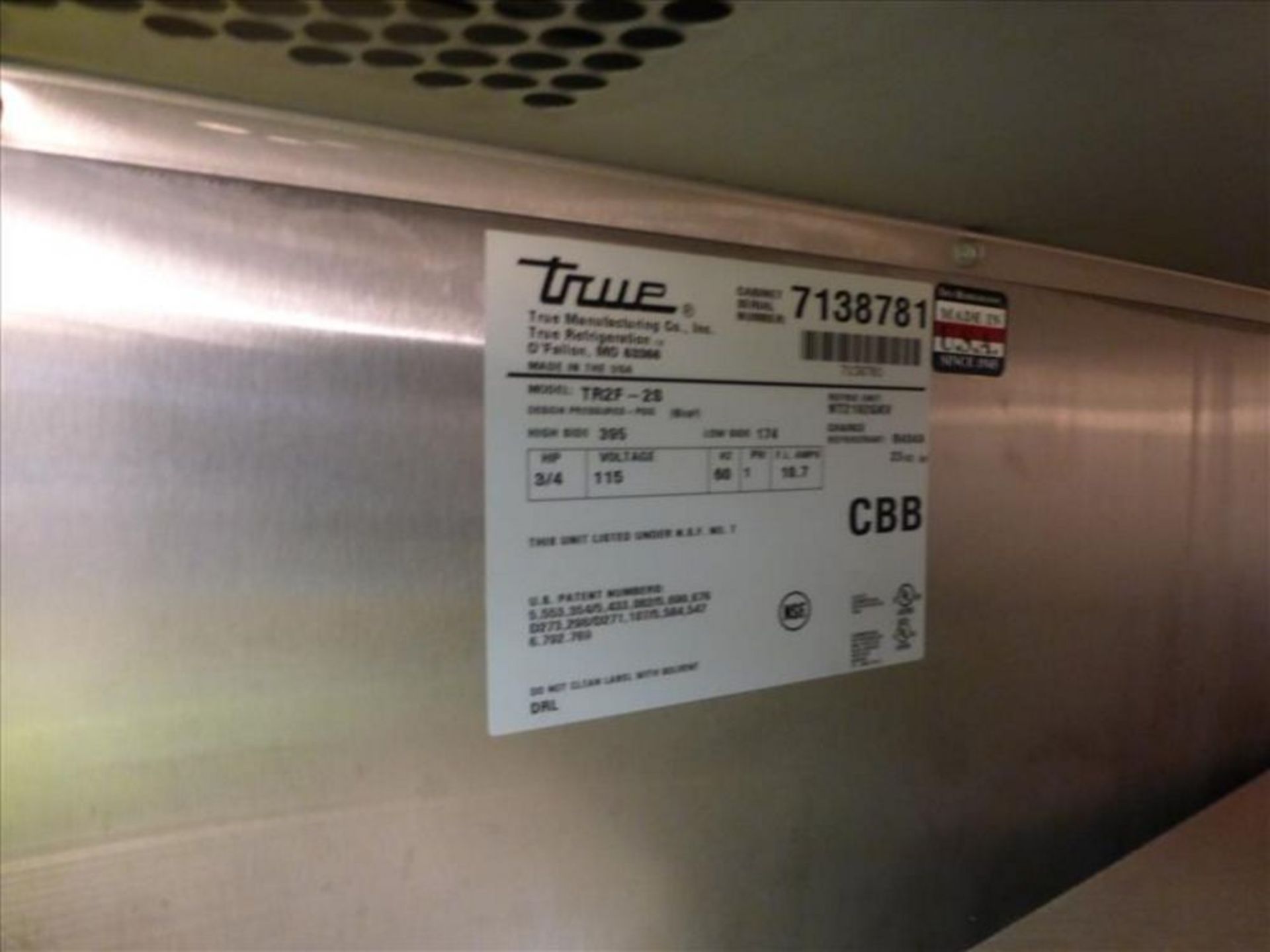 Lab appliances mod. no. Quest (1) 6 burners, gas fed, stainless stove with exhaust hood, (1) True - Image 4 of 7