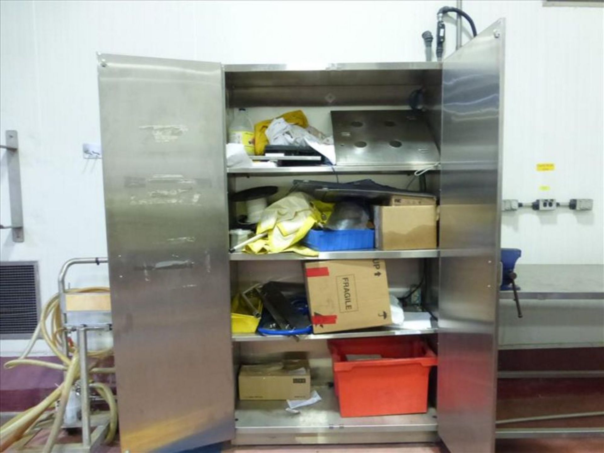 (3) Stainless parts cabinet with parts 2 door parts cabinets with assorted combi block filler - Image 8 of 8