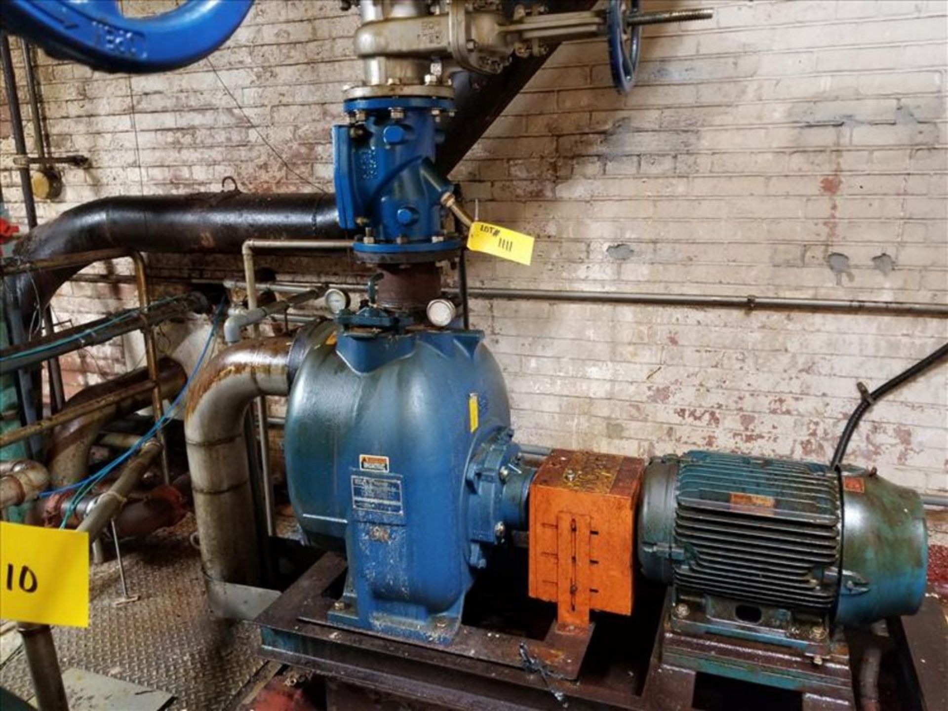 Gorman Rupp waste pump mod. no. T6A61S-B self priming centrifugal pump with Val Matic model 506C