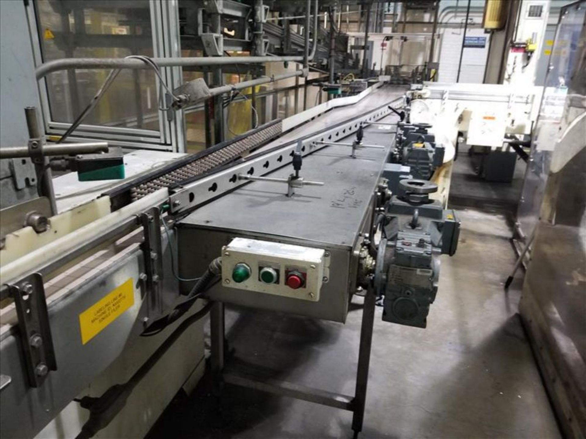 Single filer can discharge conveyor approx 20 in. W x 20 ft. L single filer plus 4. 5 in. x 8 ft.