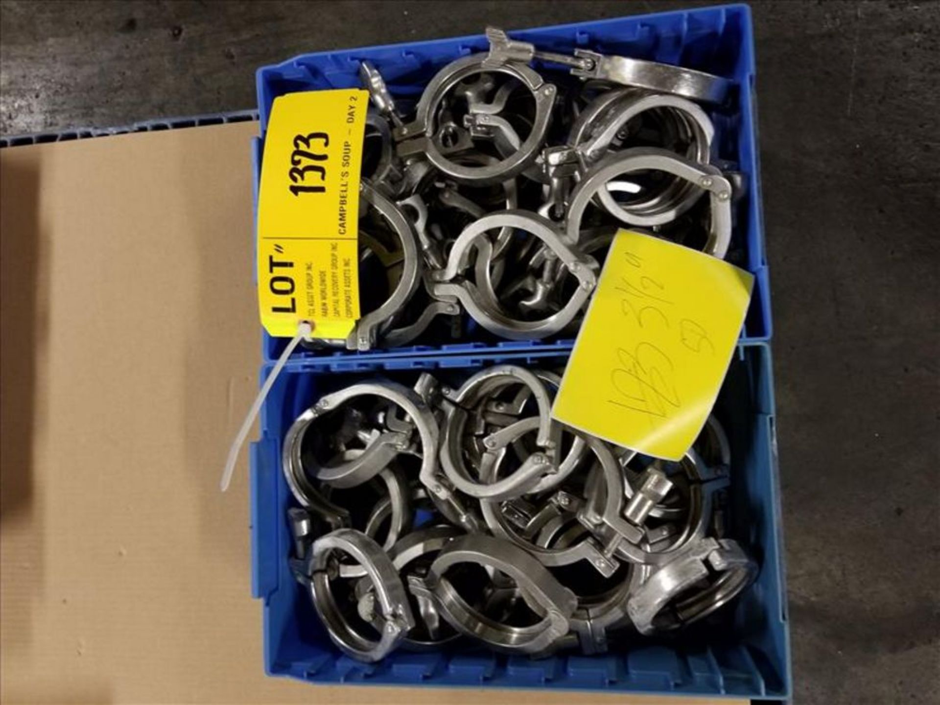 (50) 3. 5 in Stainless Clamps [Across from 1st Flr Cage Area]