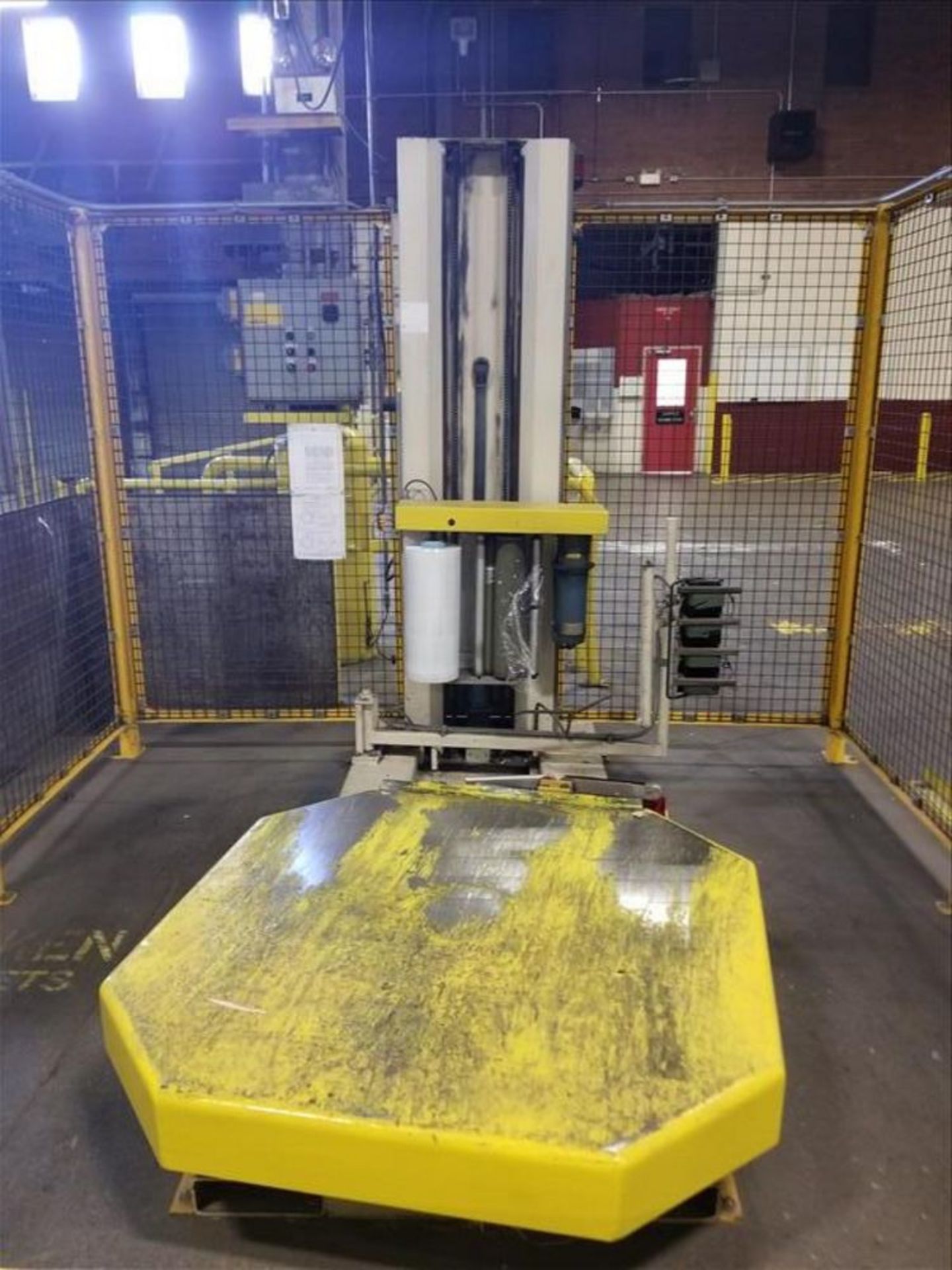 Miller Pallet Stretch Wrapper w. Electric Sensor Safety Cage, Mod. No 703, Ser. No XX (Loading - Image 3 of 9