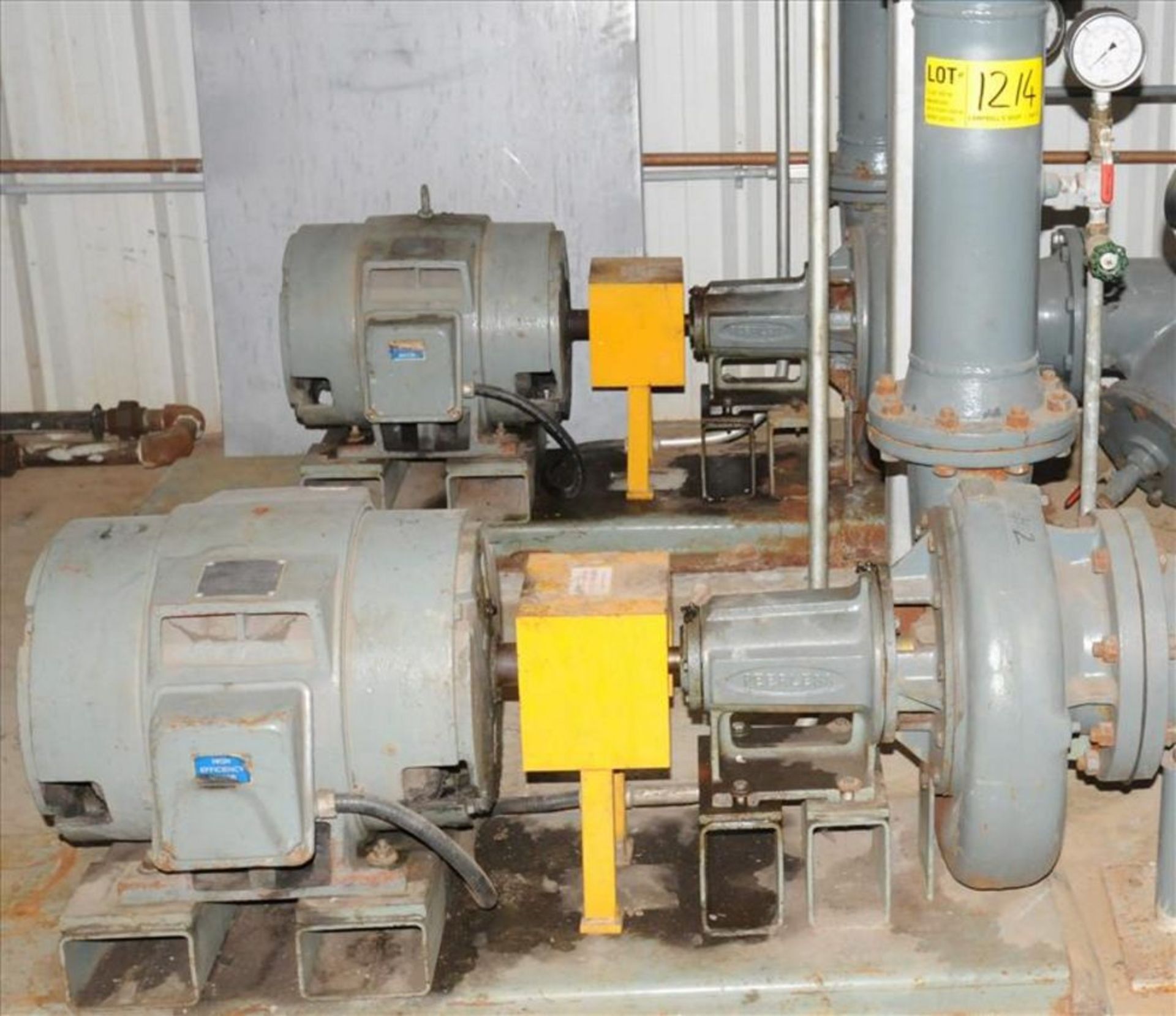 lot/ (2) glycol centrifugal pumps, s/n n/a [Small Chiller Room]