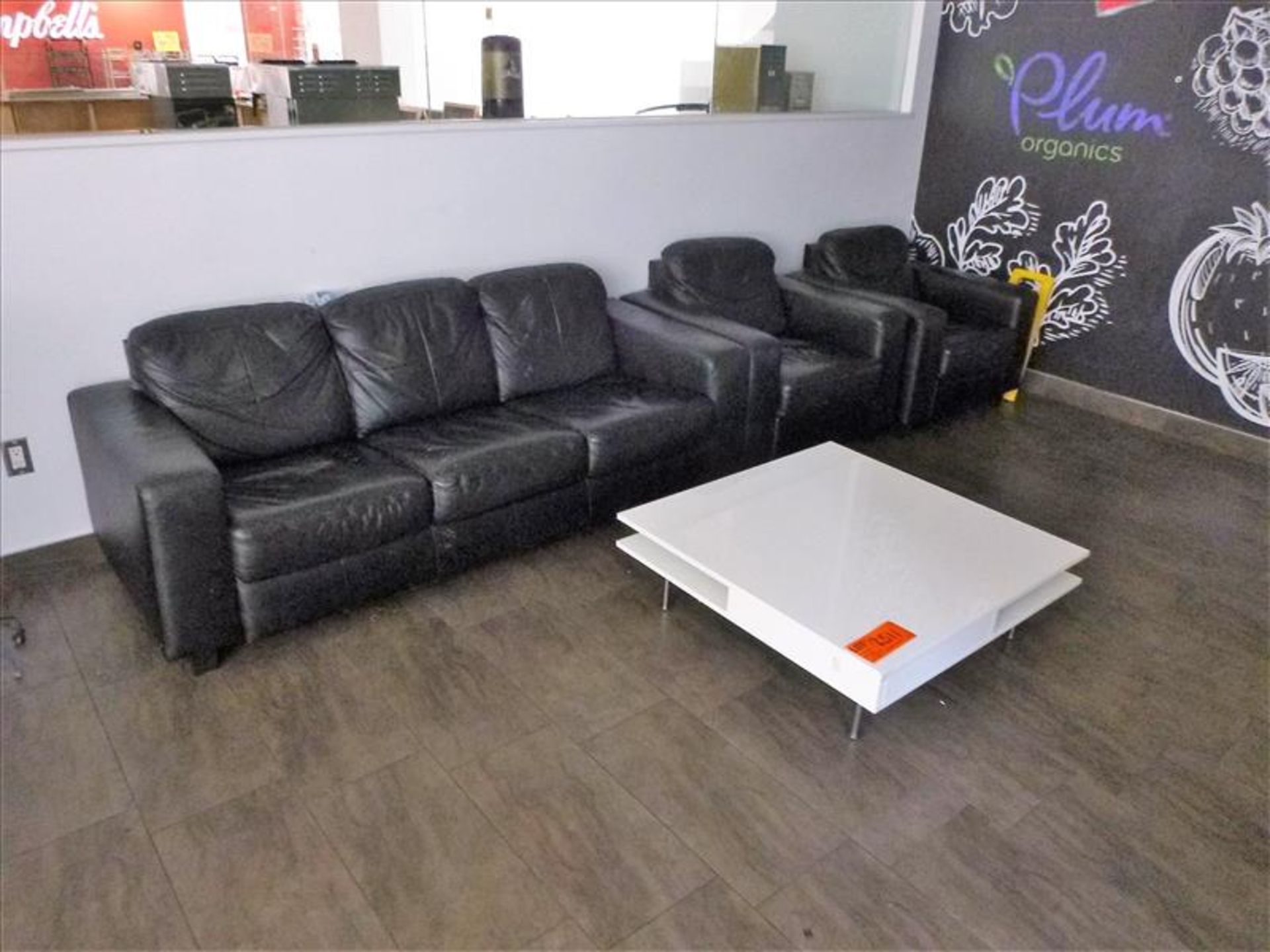 sofa, (2) lounge chairs and coffee table [Cafeteria/Store, 1st Floor]