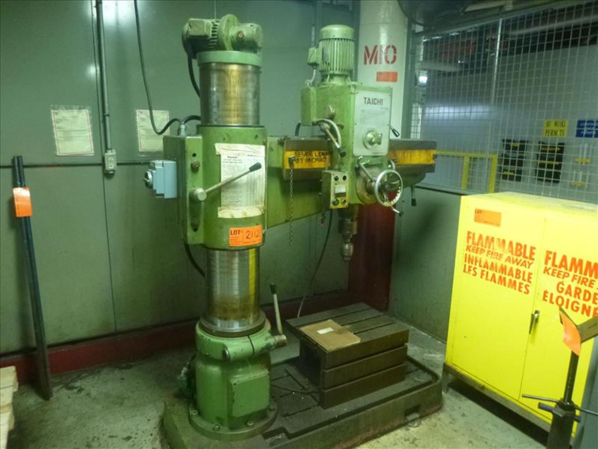 Taichi radial arm drill, mod. TC-1100S, ser. no. 286, 1511 rpm cap. [Machine Shop, 1st Floor]