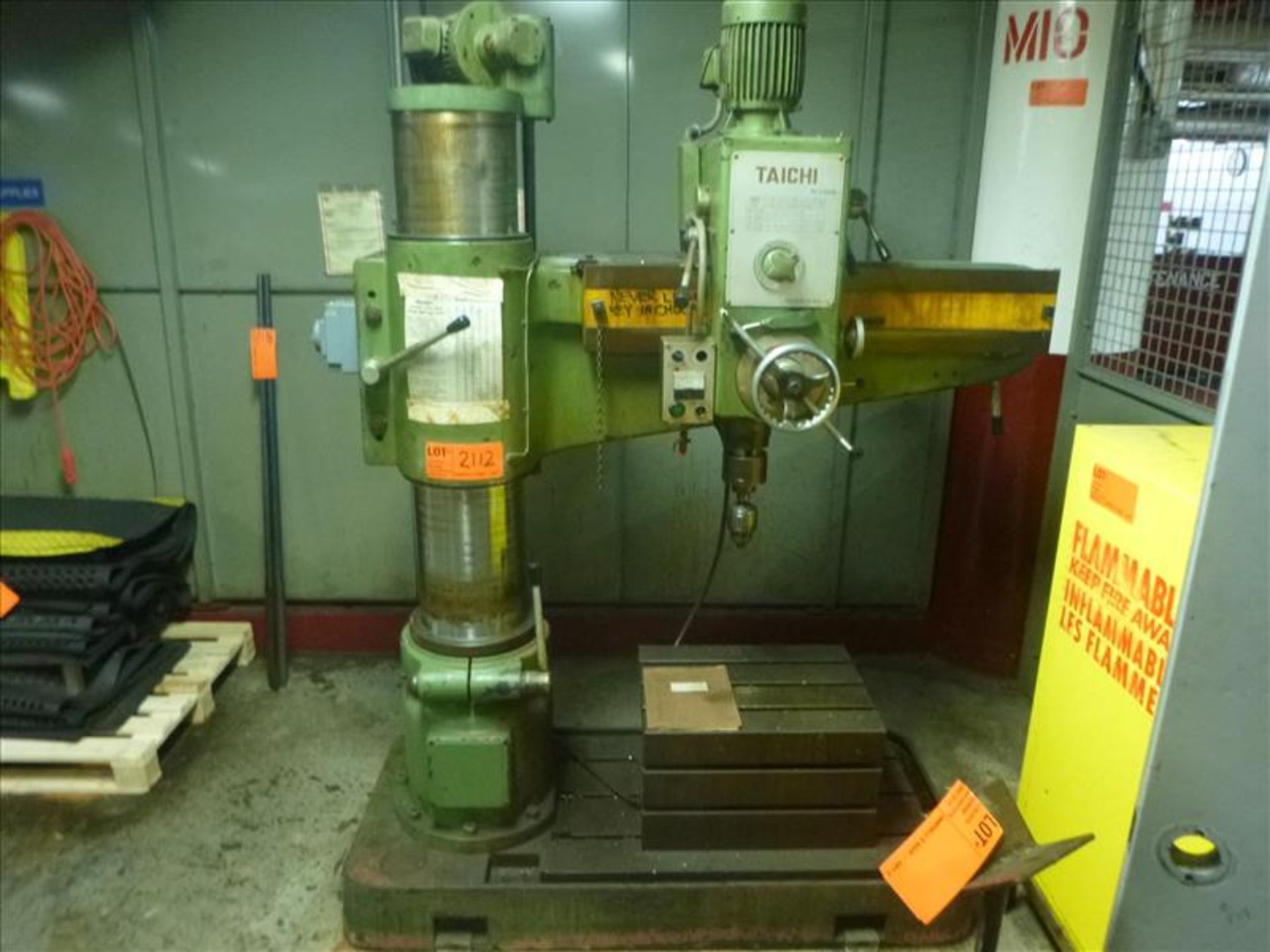 Taichi radial arm drill, mod. TC-1100S, ser. no. 286, 1511 rpm cap. [Machine Shop, 1st Floor] - Image 2 of 3