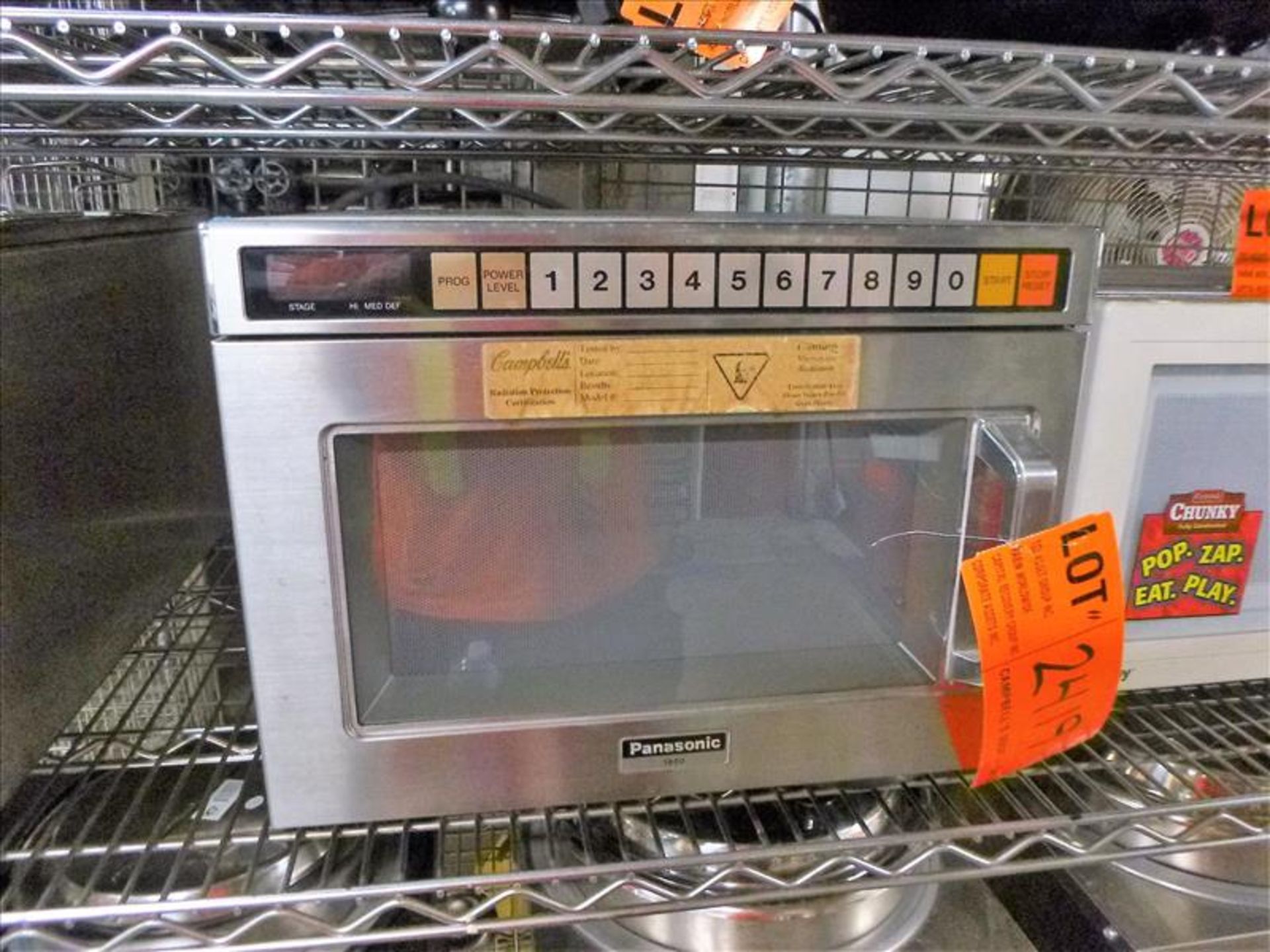 Panasonic commercial microwave, mod. 1000, s/s [Kitchen Cage, 1st Floor]