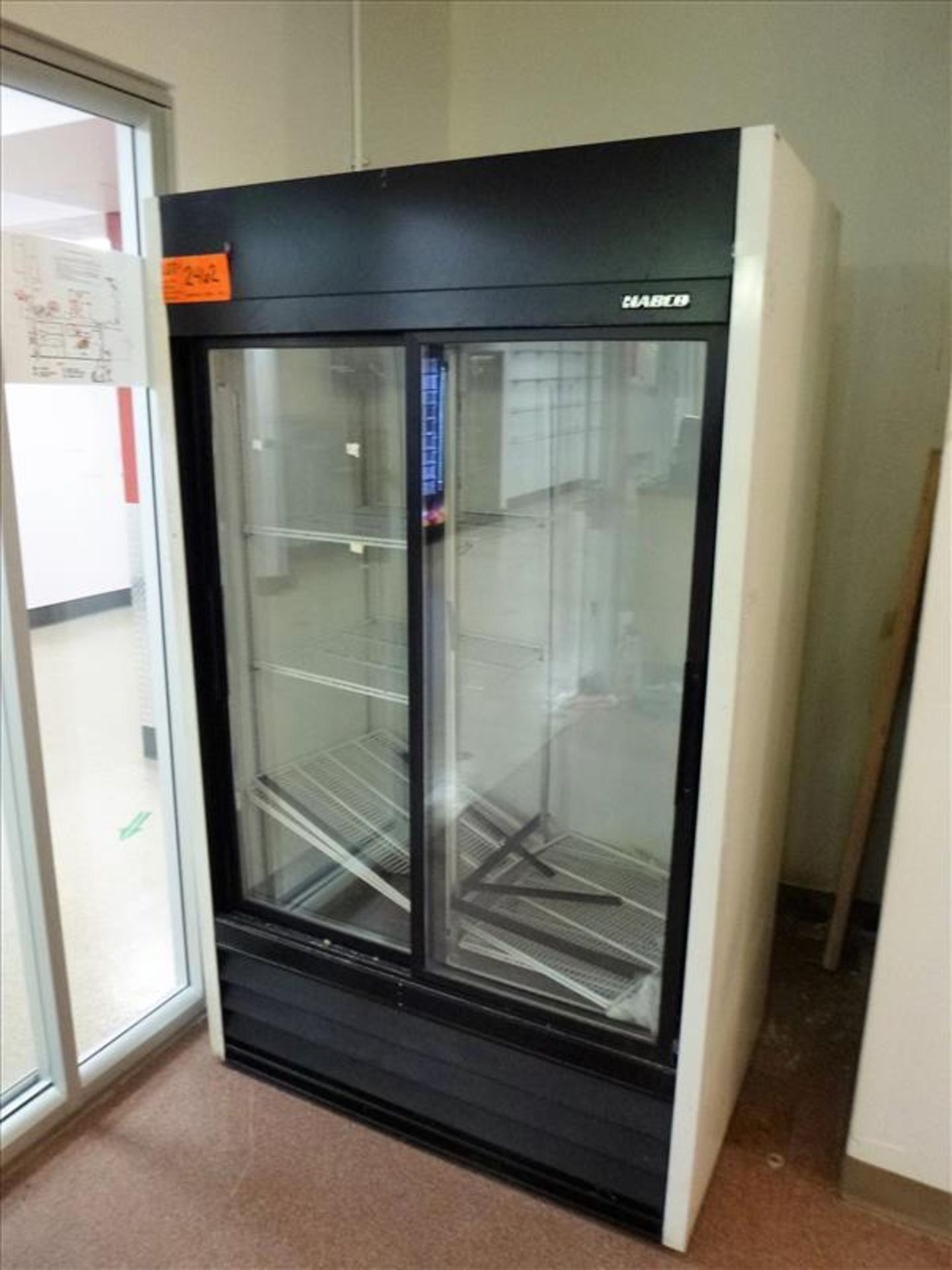 Habco model SE42 2 Door Refrigerated Beverage Cooler, ser. no. 44000758, 48 in. [Cafeteria/Store,