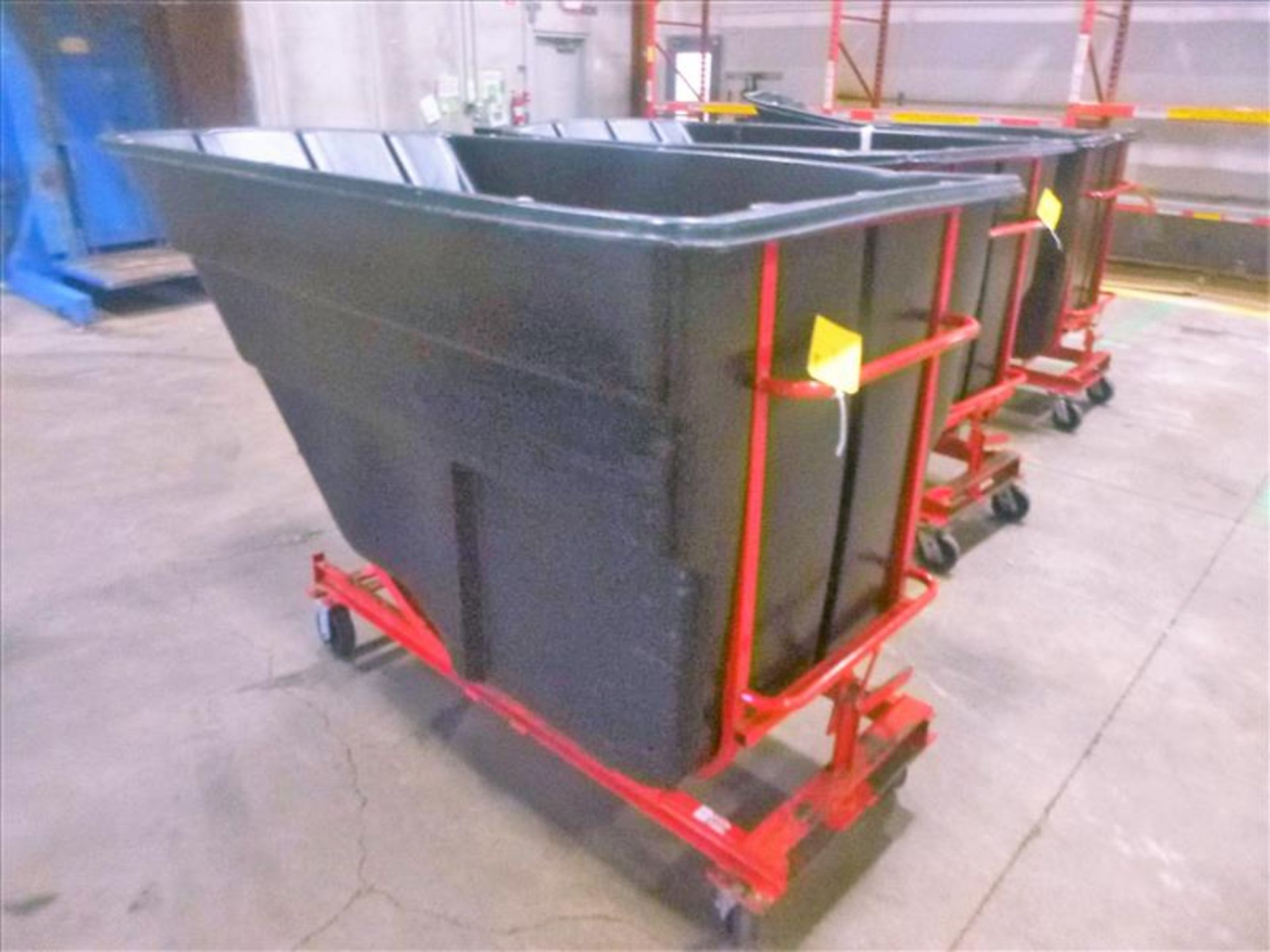 tilting dumpster, 2 CU. YD. cap. w/ fork channels, plastic [1st Floor, ACC]