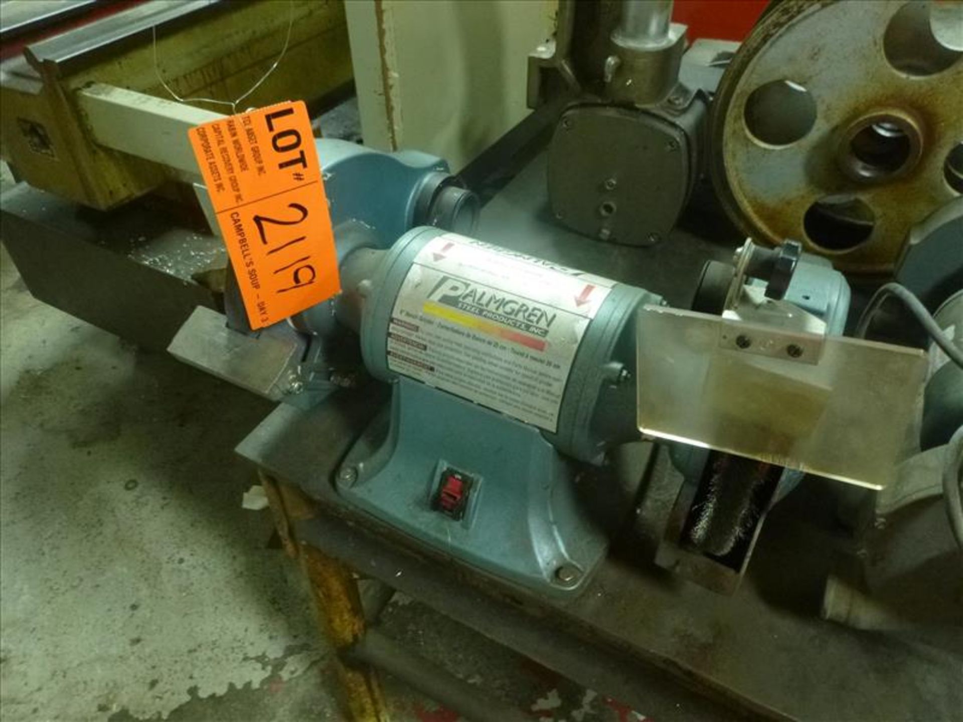 Palmgren bench grinder, 8 in., 3/4 hp [Machine Shop, 1st Floor]