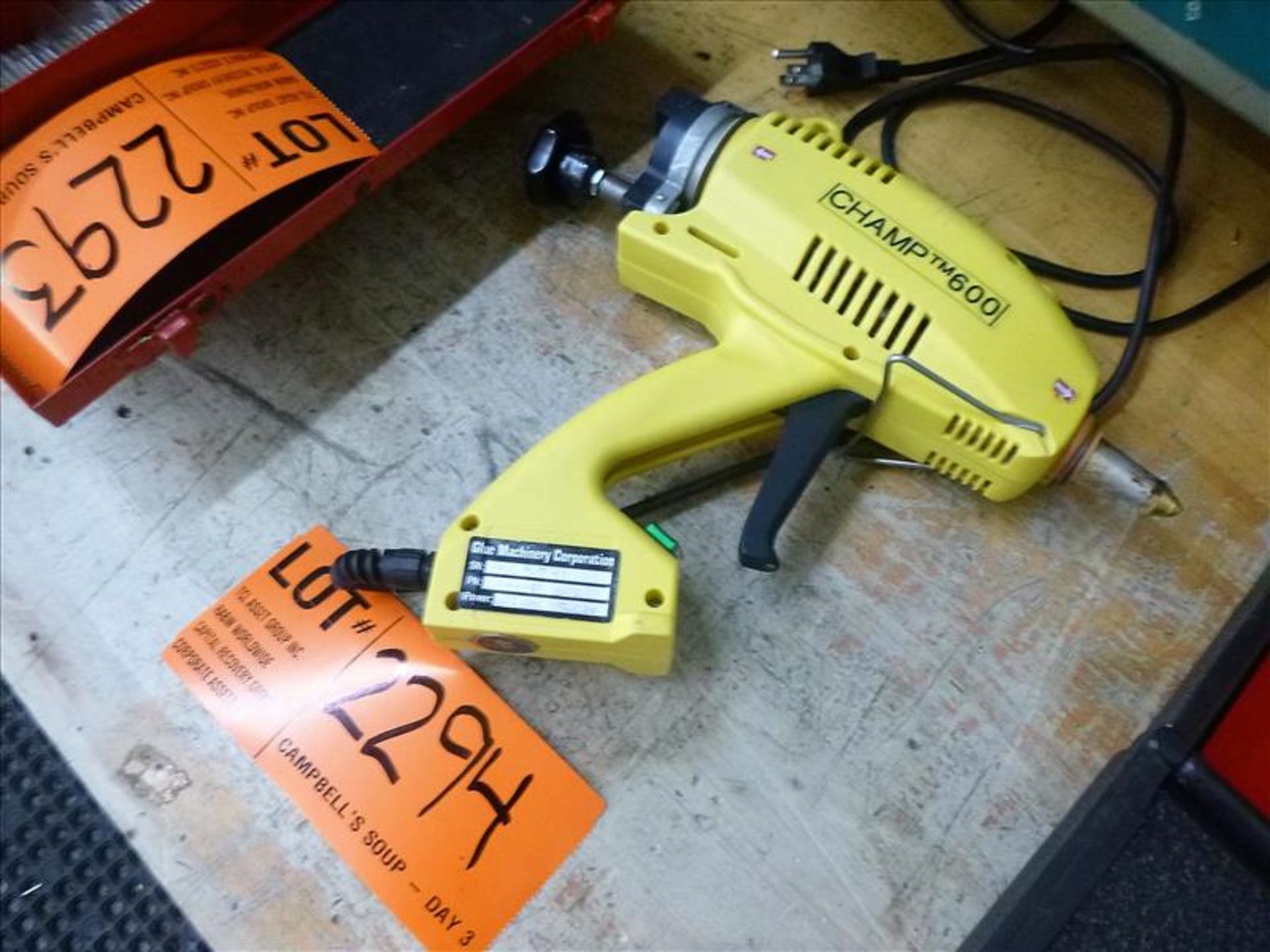 Champ electric glue gun, mod. TM600 [Elec. Shop, 1st Floor]