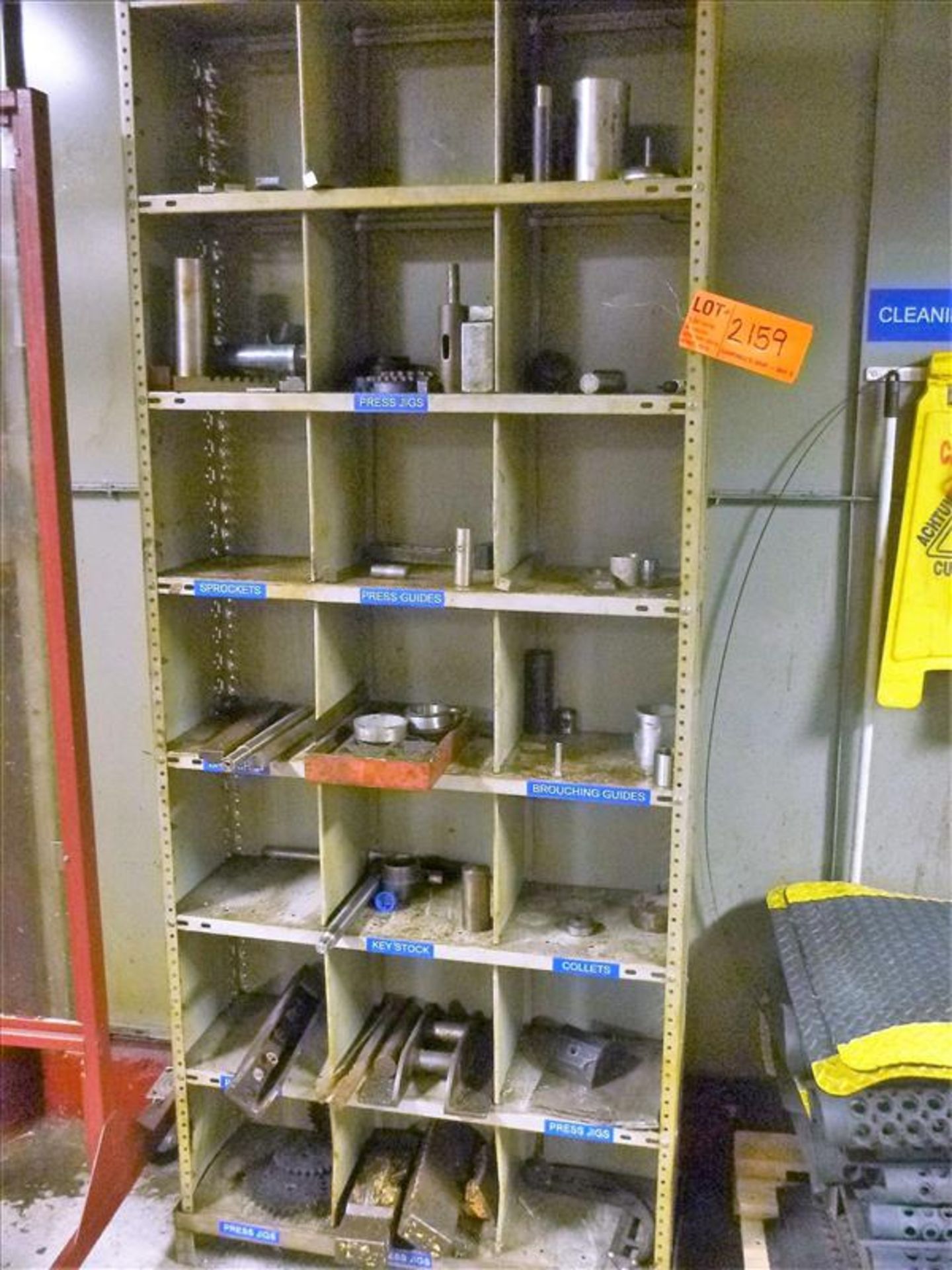 shelf w/ contents [Machine Shop, 1st Floor]