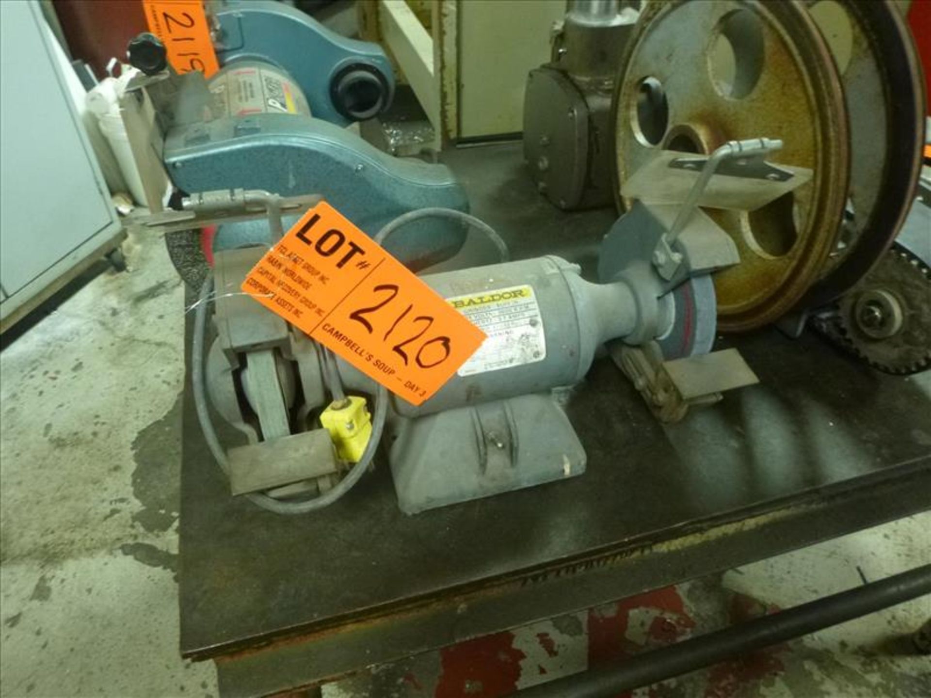 Baldor bench grinder, 5 in., 1/3 hp [Machine Shop, 1st Floor]