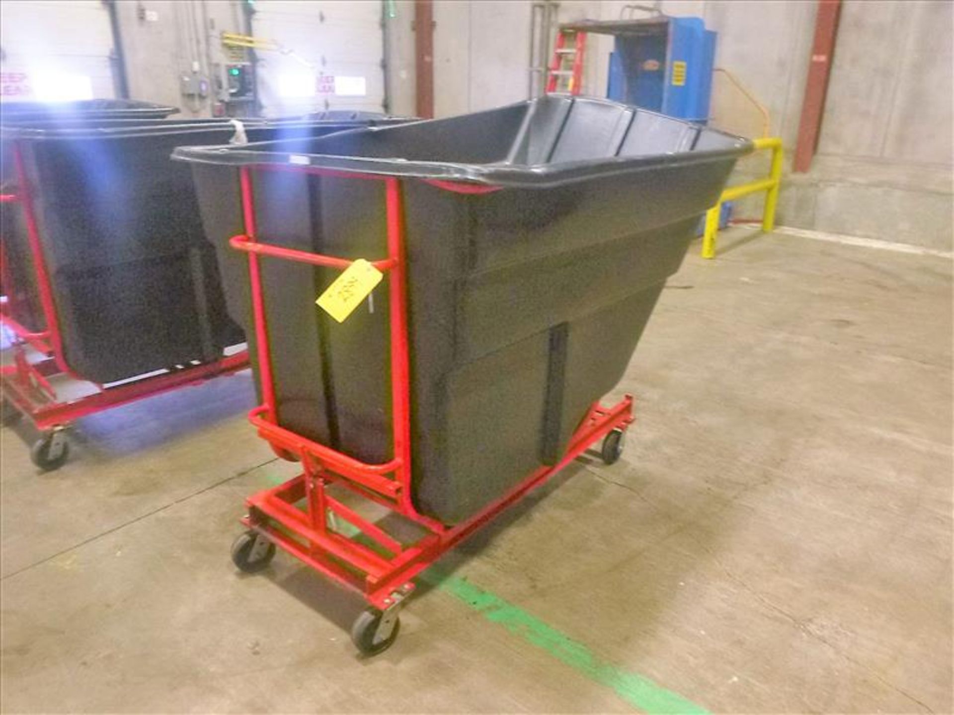 tilting dumpster, 2 CU. YD. cap. w/ fork channels, plastic [1st Floor, ACC]