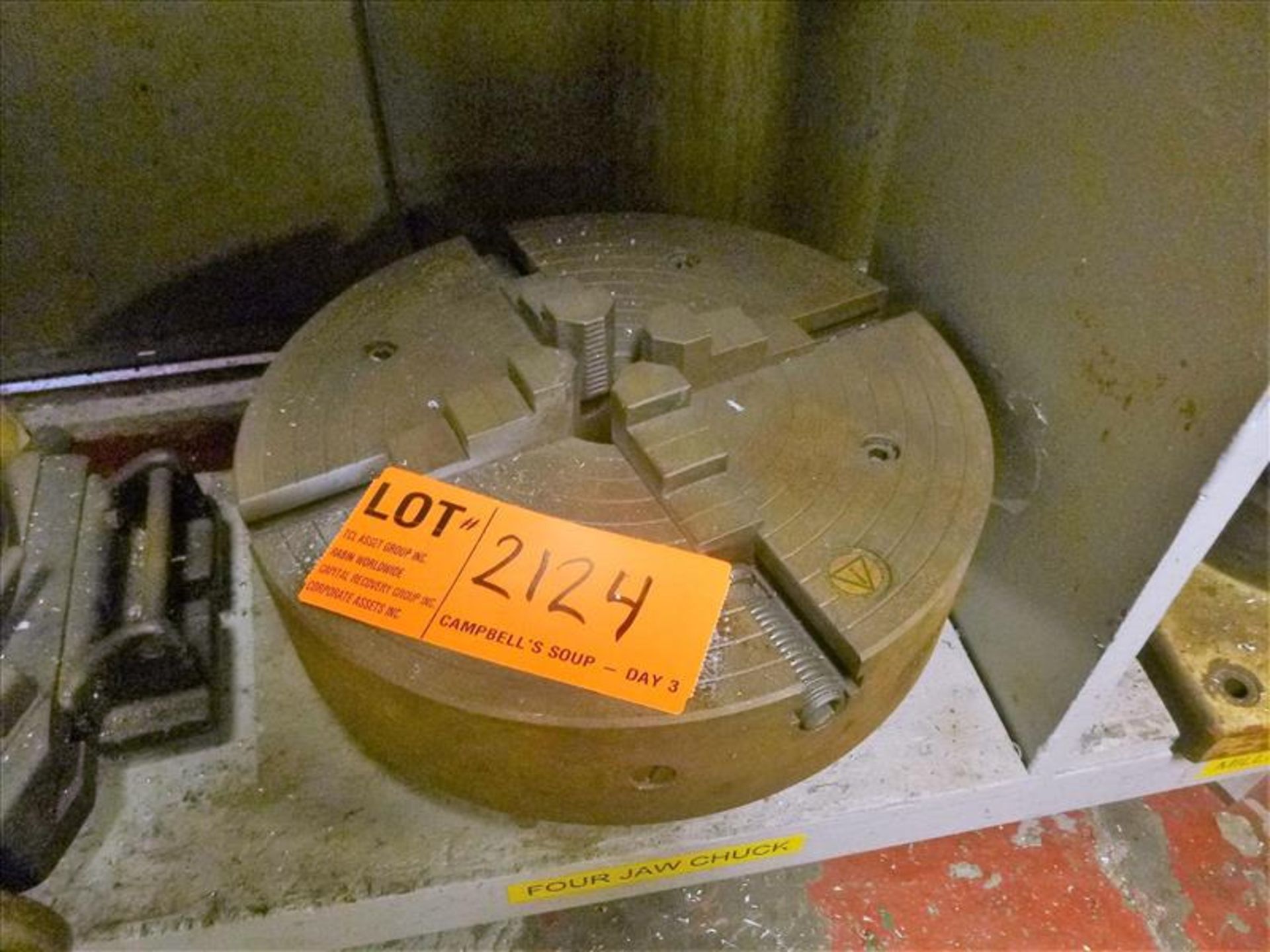 4-jaw chuck, 16 in. dia. [Machine Shop, 1st Floor]