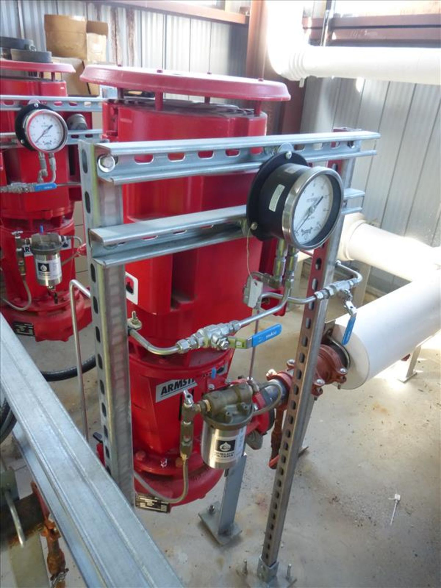 Armstrong vertical in-line pump P-01, model 3x3x8, 4300TC, 368 USGPM, 188 ft. feet, s/n 781527 w/