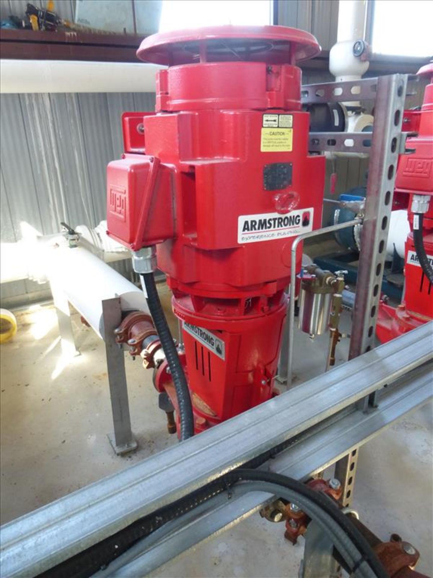 Armstrong vertical in-line pump P-01, model 3x3x8, 4300TC, 368 USGPM, 188 ft. feet, s/n 781527 w/ - Image 4 of 5