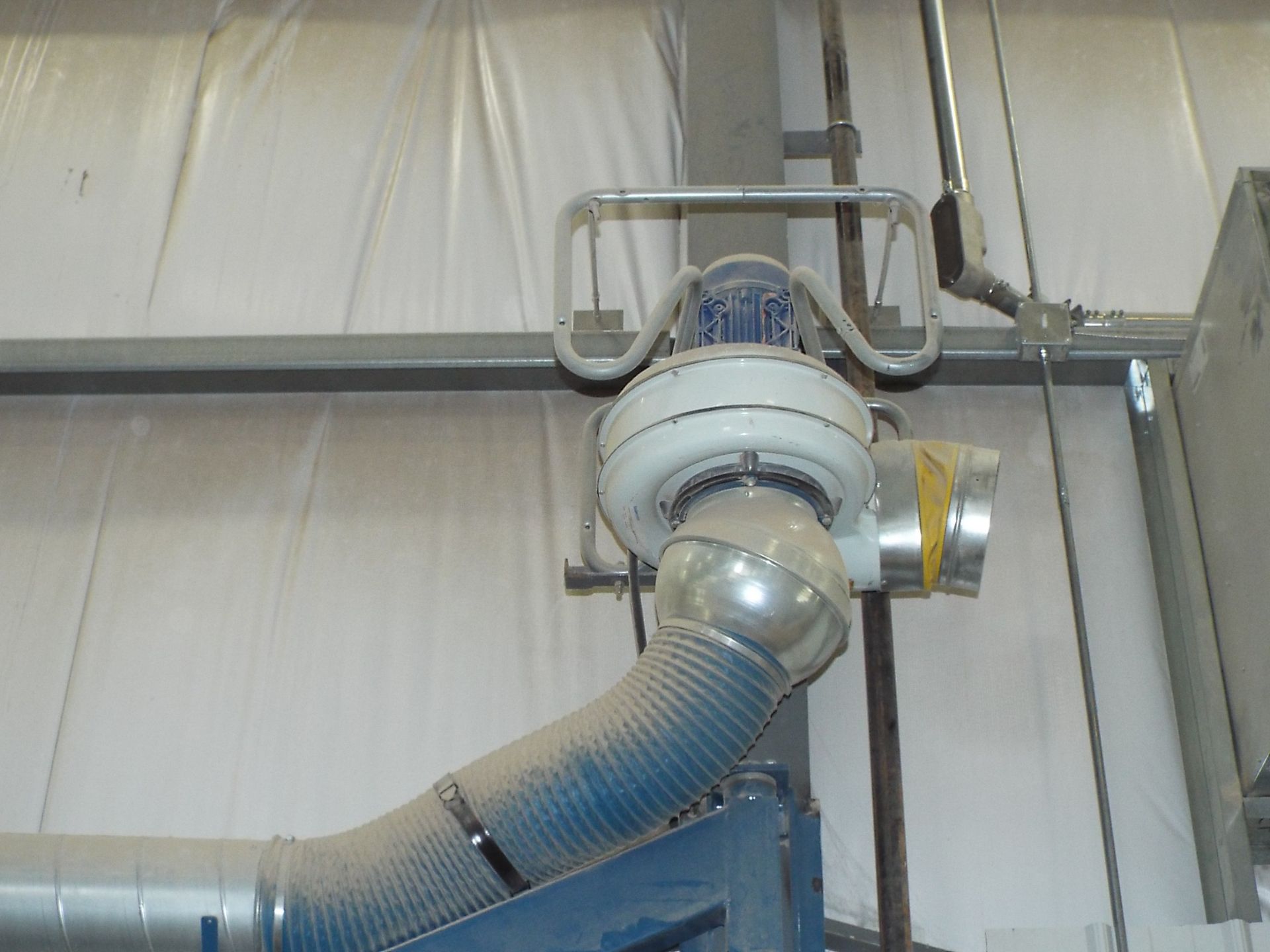 NEDERMAN COLUMN-MOUNTED SNORKEL TYPE FLEX ARM WELDING FUME EXTRACTOR WITH BLOWER, S/N N/A - Image 2 of 2