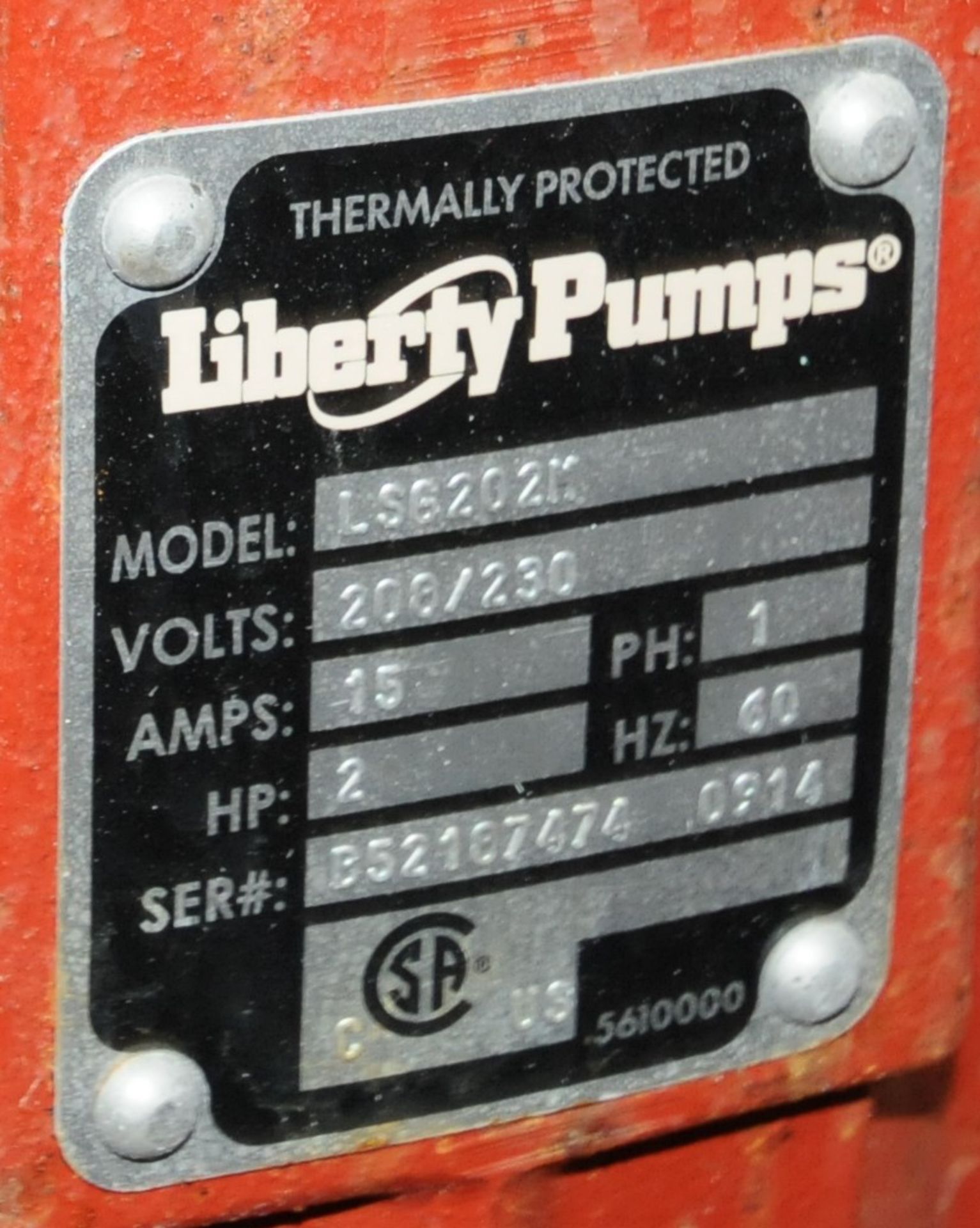 LIBERTY PUMPS LSG202M OMNIVORE 2HP SUBMERSIBLE GRINDER PUMP WITH STAINLESS STEEL IMPELLER, STAINLESS - Image 2 of 2