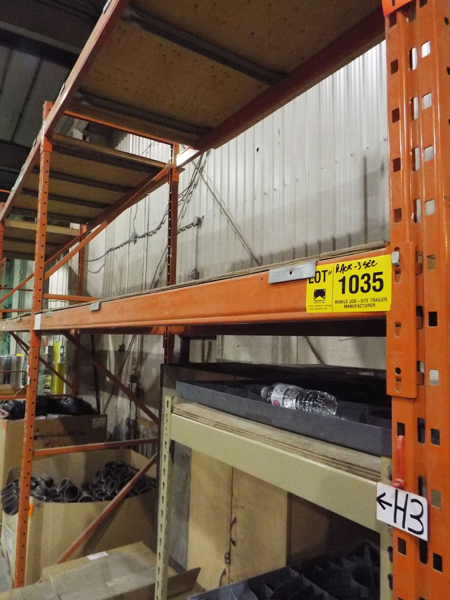 LOT/ (3) SECTIONS OF MEDIUM-DUTY PALLET RACKING