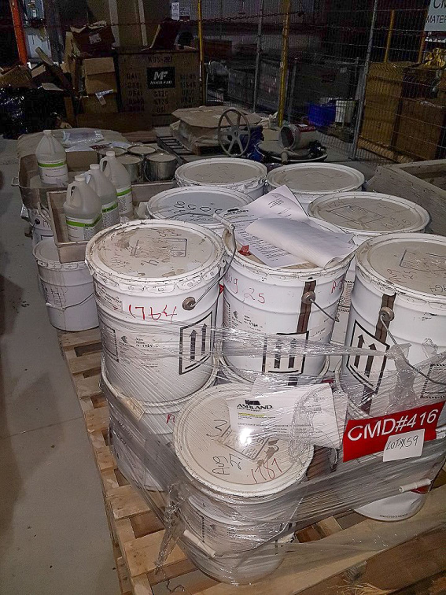 LOT/ (1) PALLET DERAKANE 510N EPOXY RESIN (27) 5 GAL PAILS AND (1) PALLET METHYL ETHYL KETONE