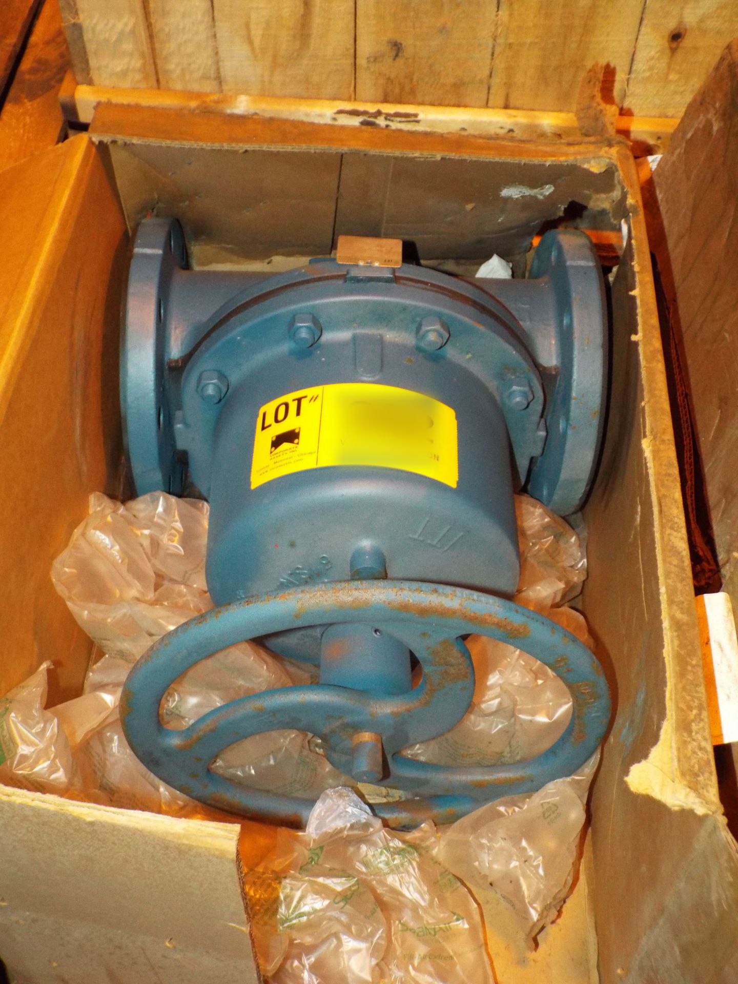 LOT/ CONTENTS OF SKID - (1) 6" FLANGED VALE, (1) DIAPHRAGM VALVE, (1) STRAIGHTWAY VALVE