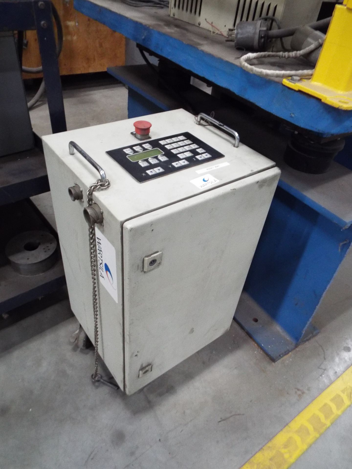 LOT/ MOTOR TESTING BENCH WITH TESTING EQUIPMENT, POWER SHUT OFF BOXES, HIGHBOY CABINET WITH - Image 3 of 9