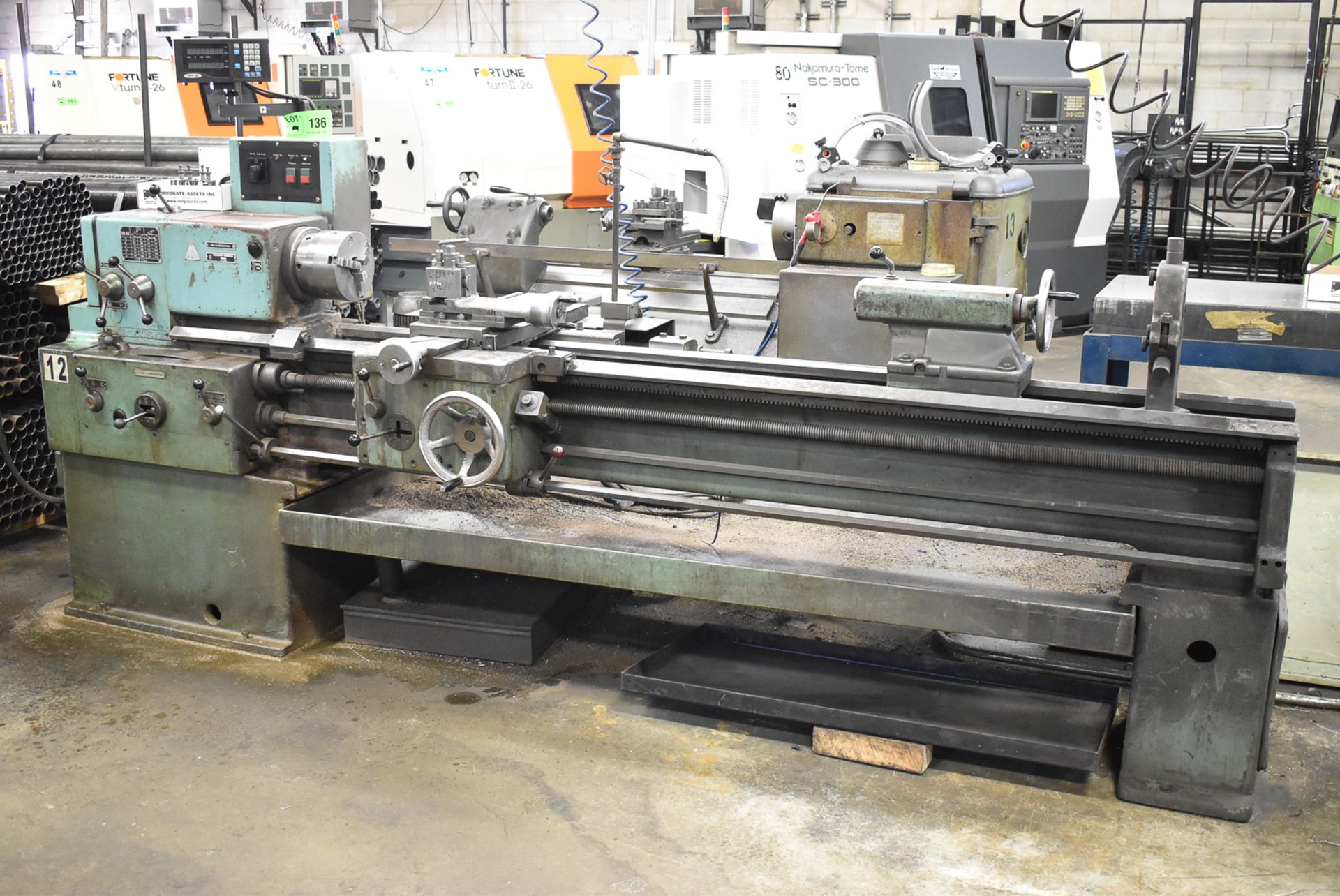 TOS SN40 GAP BED ENGINE LATHE WITH 16" SWING OVER BED, 23" SWING IN THE GAP, 78.74" BETWEEN CENTERS, - Image 2 of 6