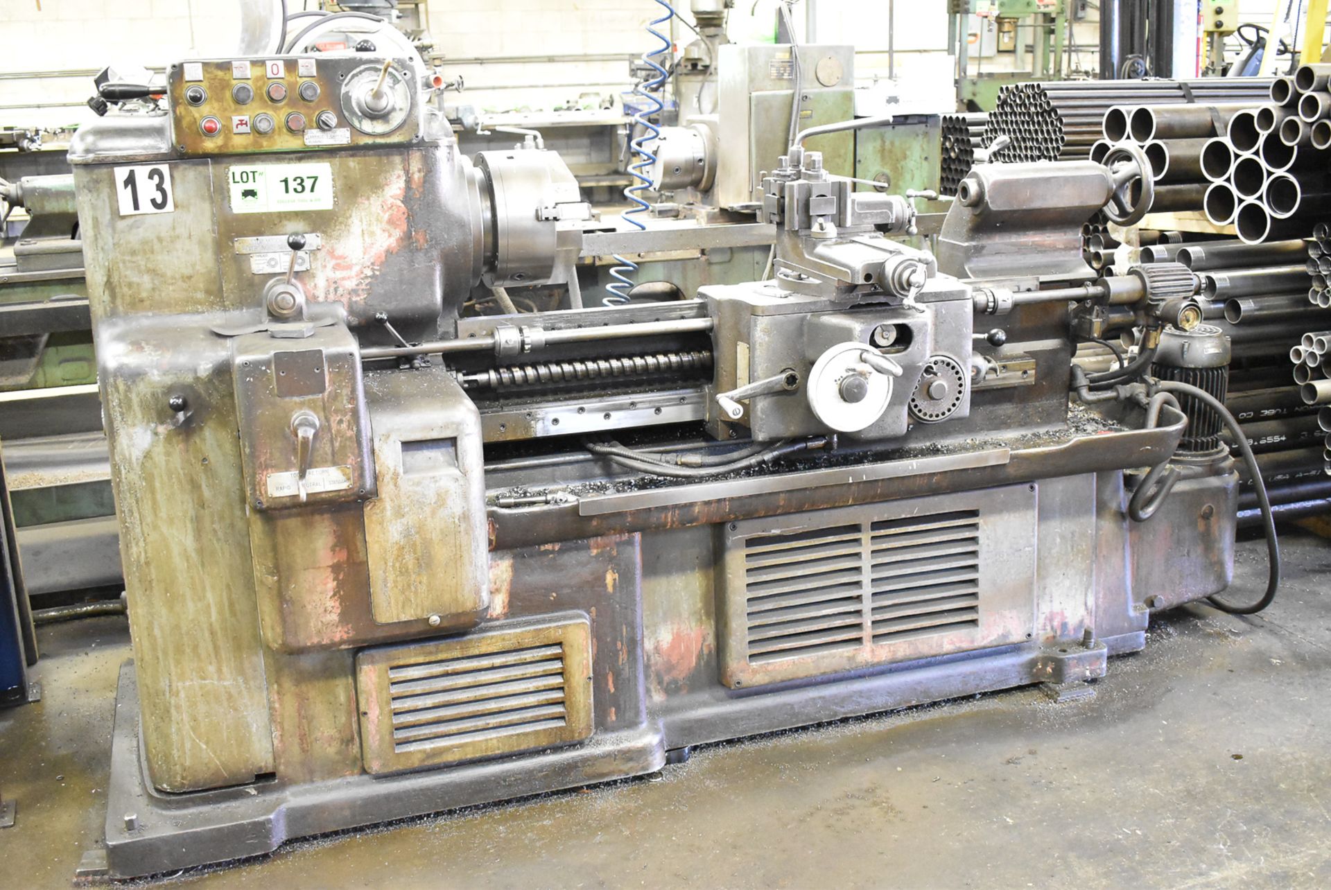 MANNAIONI MAN-AU-CYCLE 3"-4" THREADING LATHE, S/N N/A (CI) - [RIGGING FEE FOR LOT #137 - $500