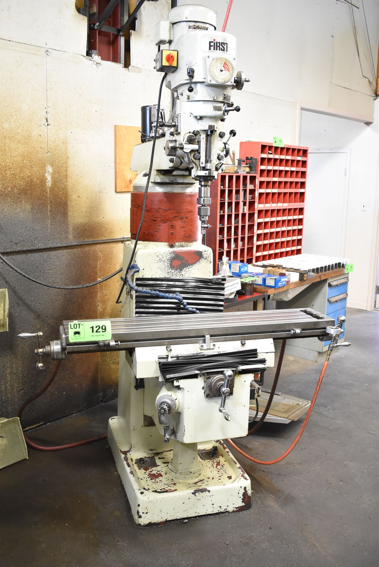 FIRST LC-185VS VERTICAL TURRET MILLING MACHINE WITH 10"X50" TABLE, SPEEDS TO 4500RPM, 3HP SPINDLE