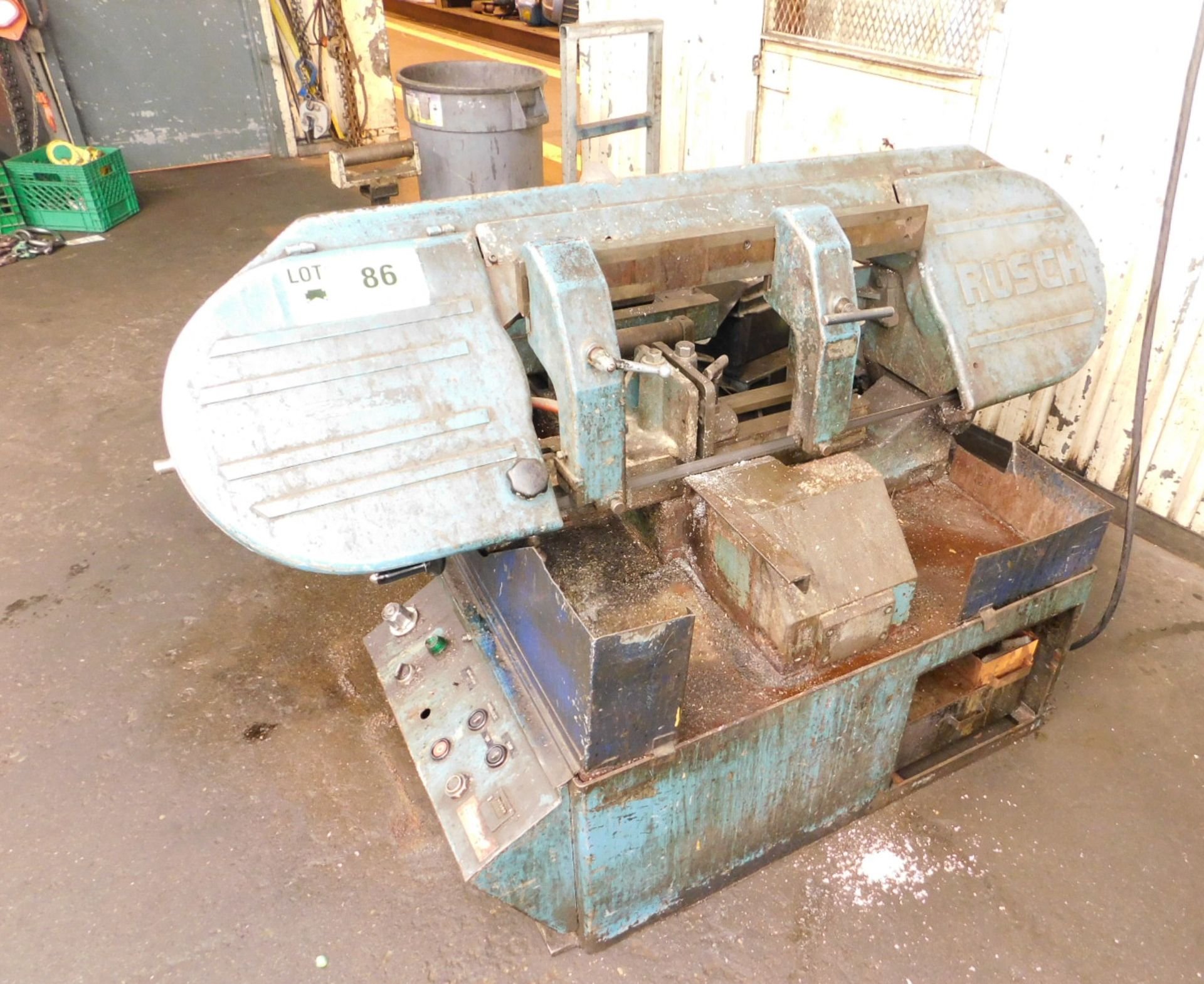 RUSCH #2 HORIZONTAL BANDSAW WITH 10" X 20" CUTTING CAPACITY, HYDRAULIC INFEED, COOLANT, S/N 45- - Image 2 of 2