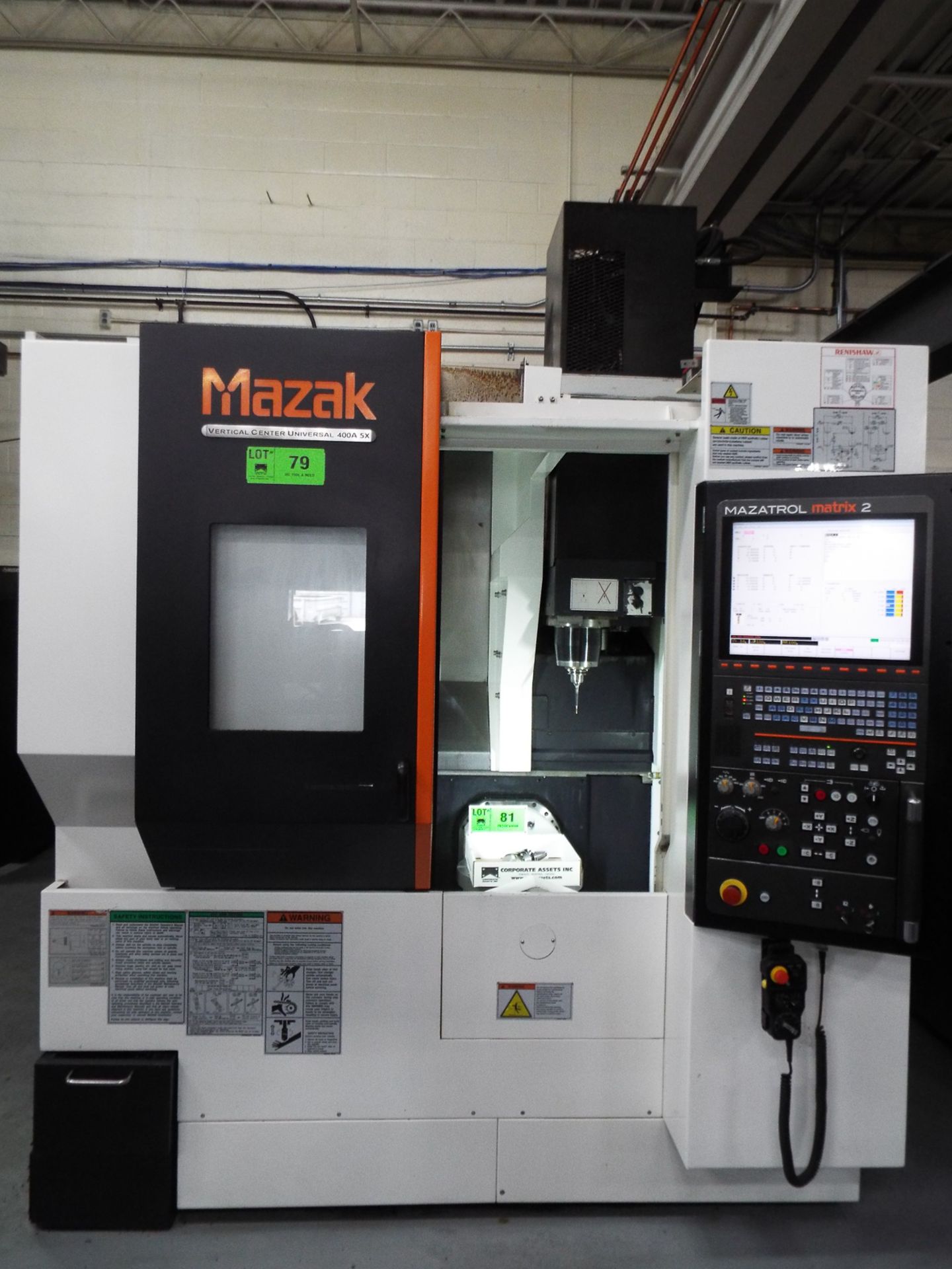 MAZAK (2013) VERTICAL CENTER UNIVERSAL 400A 5X 5 AXIS CNC VERTICAL MACHINING CENTER WITH MAZATROL