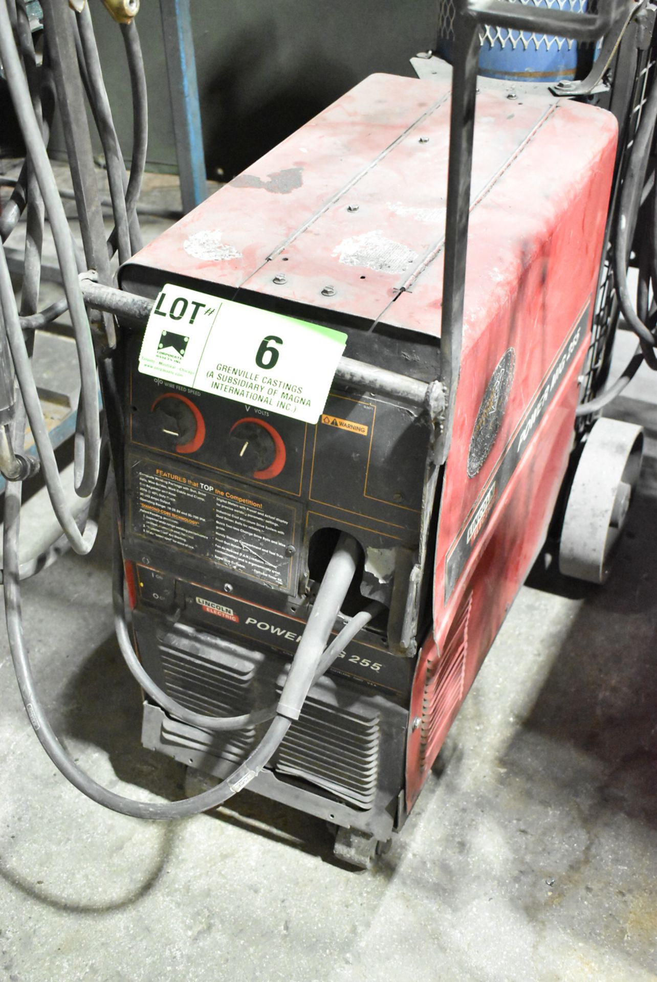 LINCOLN ELECTRIC POWERMIG 255 DIGITAL PORTABLE MIG WELDERS WITH CABLES AND GUN, 230-460-575V/3PH/