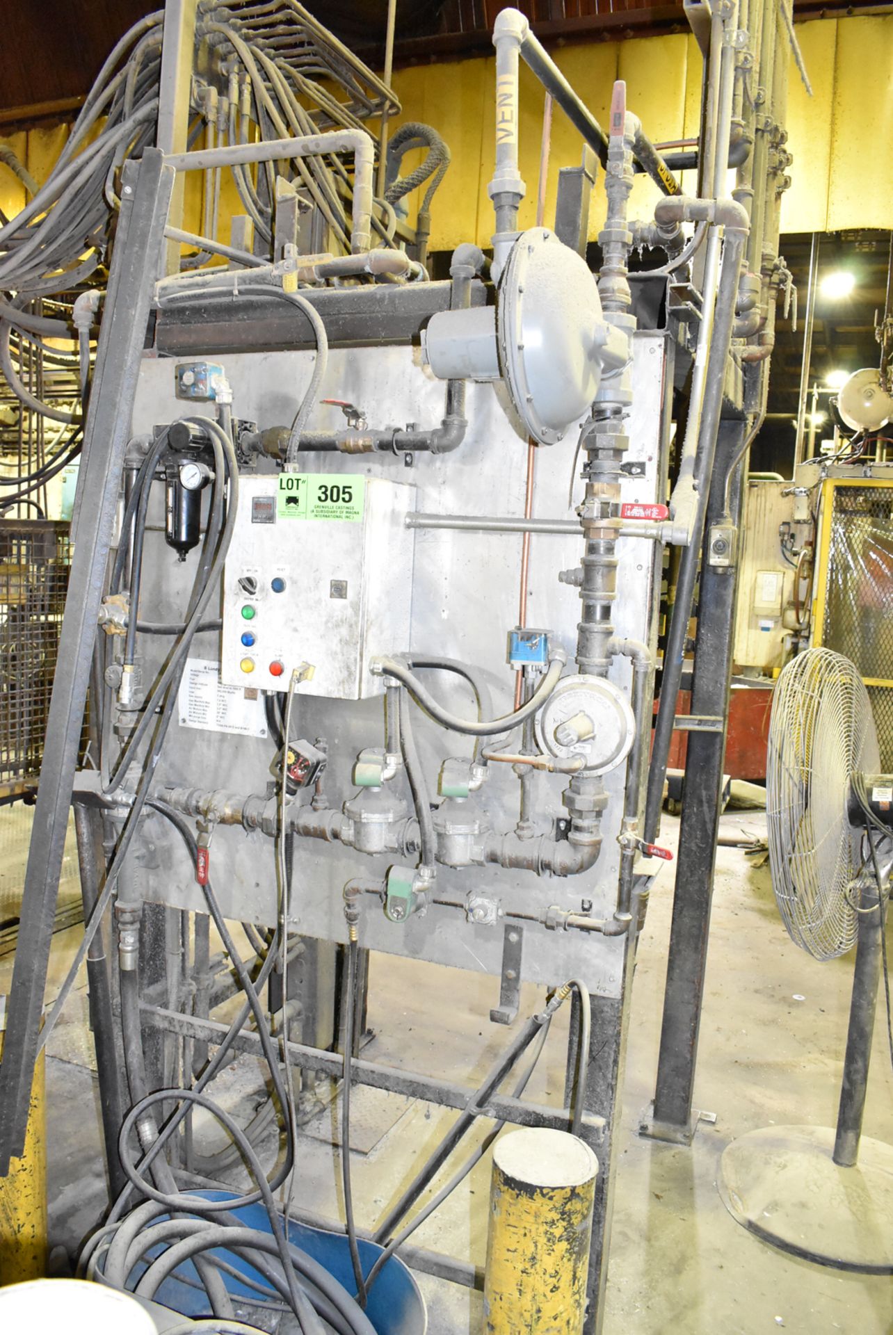 LUNDY (2018) NAT GAS FIRED DIE PRE-HEAT BURNER WITH HONEYWELL DIGITAL TEMP MONITOR CONTROL, 682,