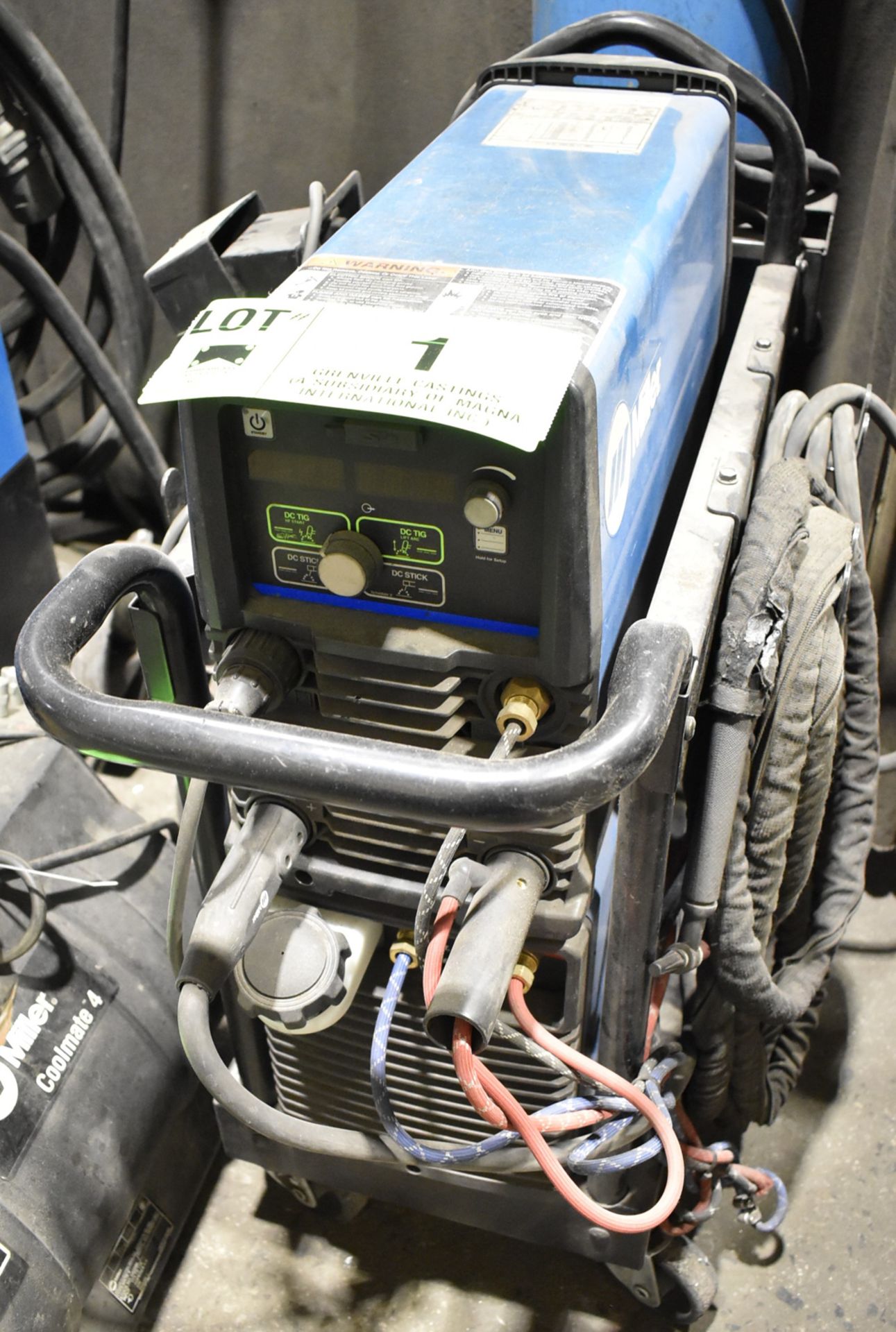 MILLER MAXSTAR 280 DIGITAL PORTABLE TIG WELDER WITH CABLES AND GUN, MILLER COOLMATE 3 LIQUID