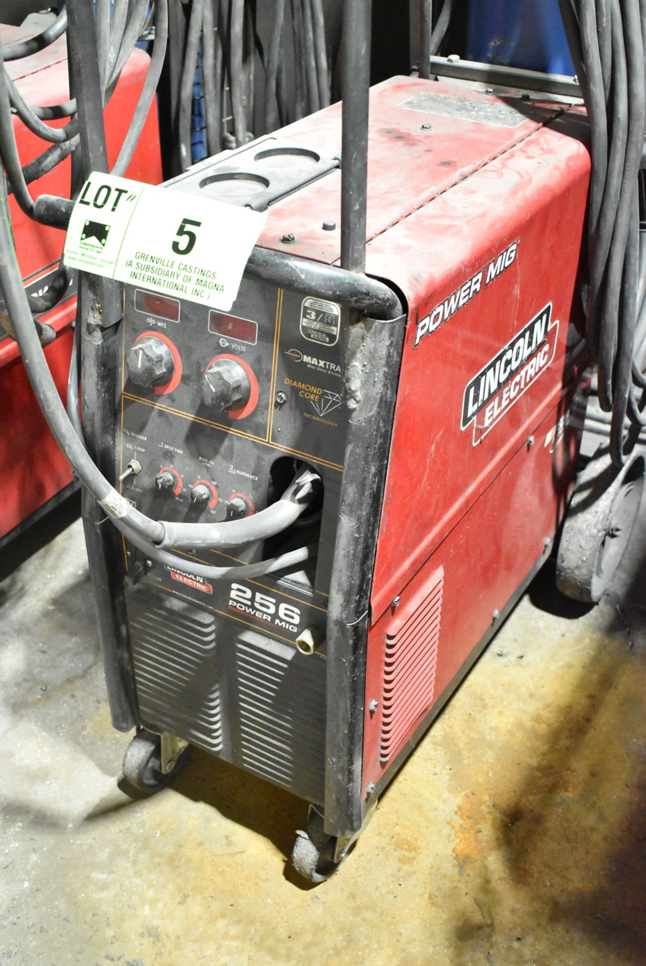 LINCOLN ELECTRIC POWERMIG 256 DIGITAL PORTABLE MIG WELDERS WITH CABLES AND GUN, 230-460-575V/3PH/