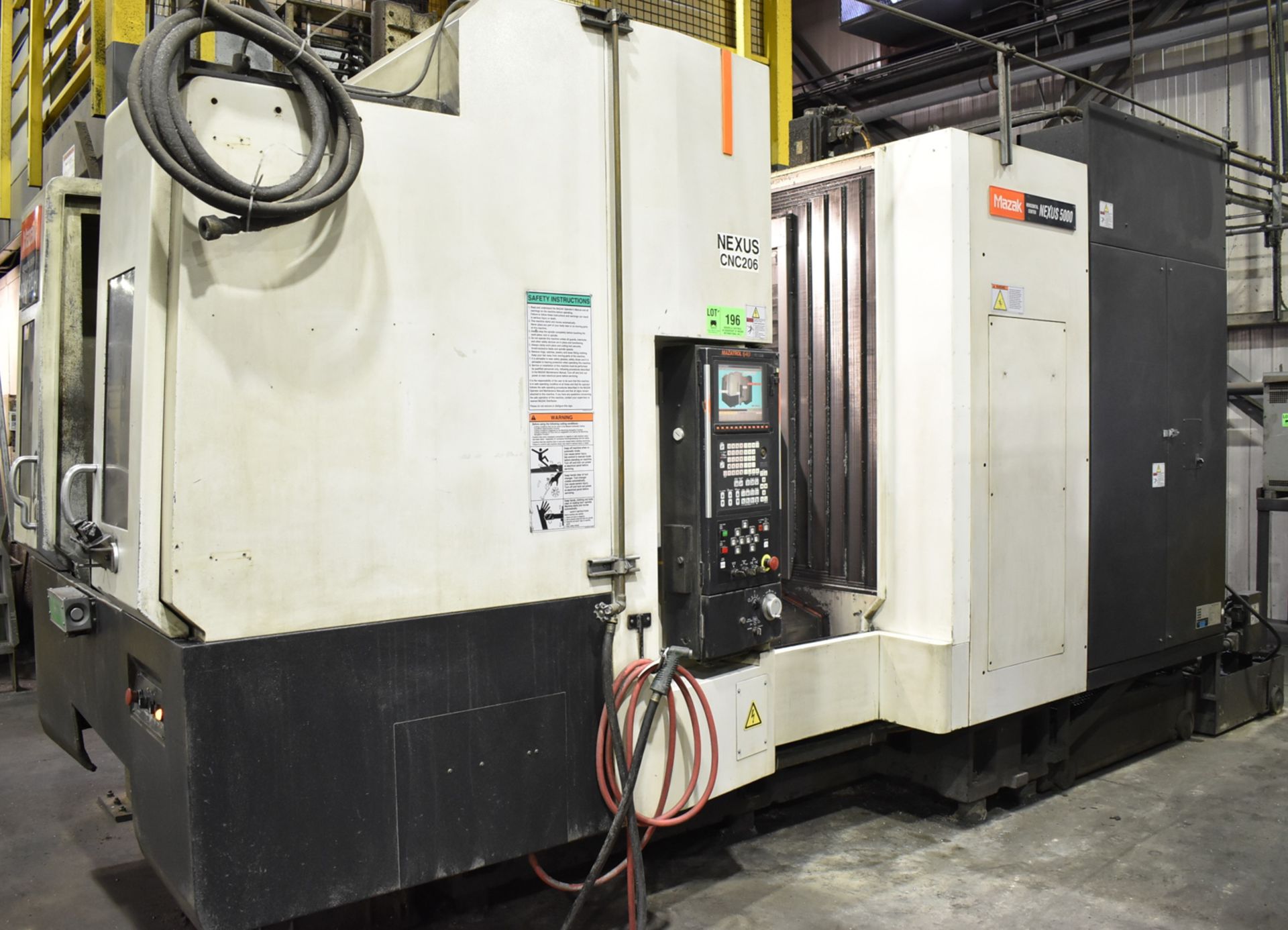 MAZAK (2006) NEXUS HCN-5000 CNC TWIN PALLET HORIZONTAL MACHINING CENTER WITH MAZATROL NEXUS 640M CNC - Image 3 of 8