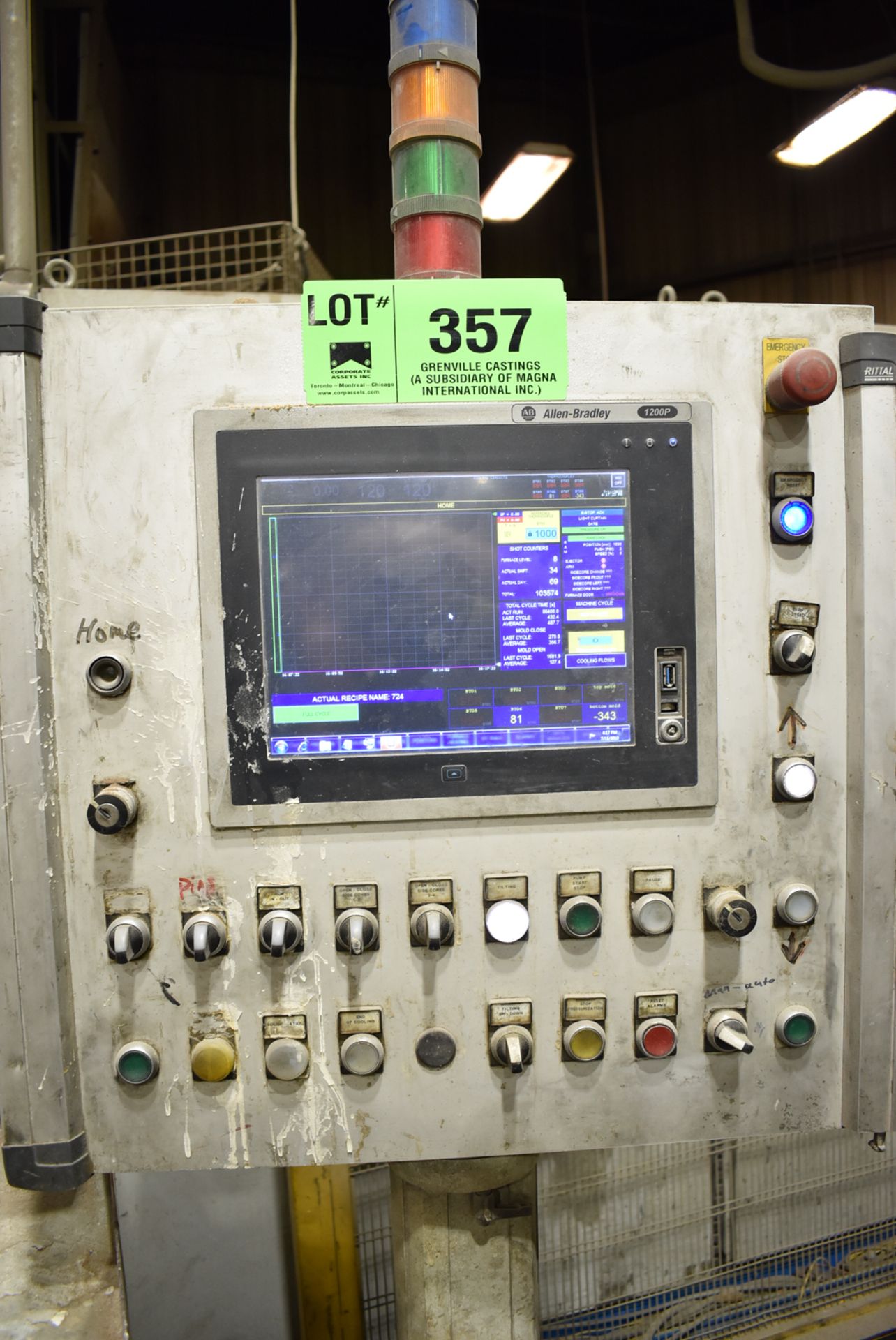 LPM (2015) BP5-650 SX LOW PRESSURE DIE CASTING MACHINES WITH ALLEN BRADLEY 1200P TOUCH SCREEN PLC - Image 5 of 8