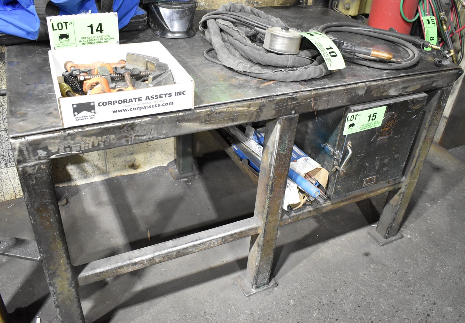 LOT/ WELD TABLE WITH 6" PEDESTAL VISE (DELAYED DELIVERY) - Image 3 of 3