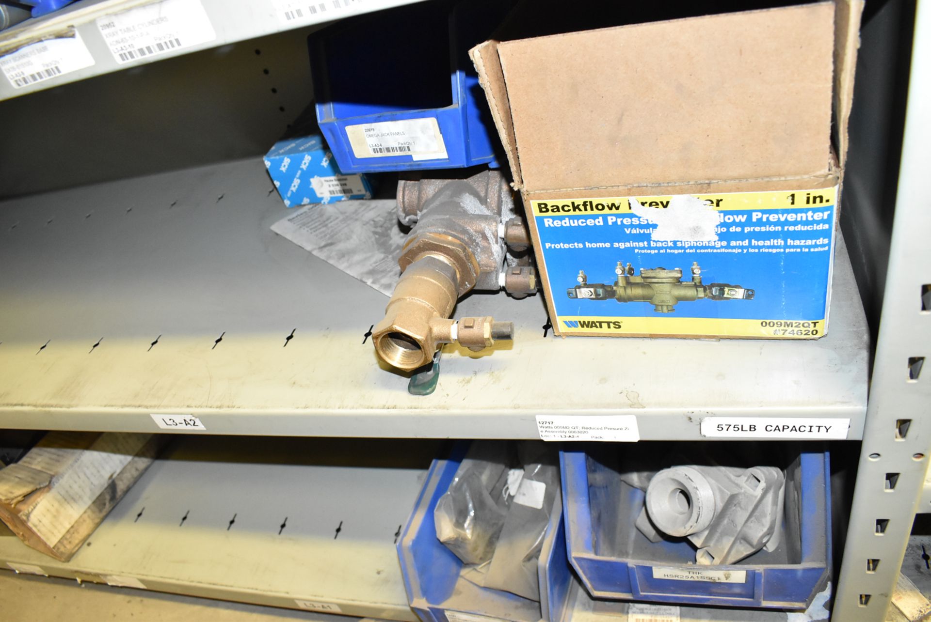 LOT/ CONTENTS OF SHELVES INCLUDING EXTERNAL VALVE MOTOR CONTROLS, VALVES, SPARE PARTS & MROs - Image 3 of 3
