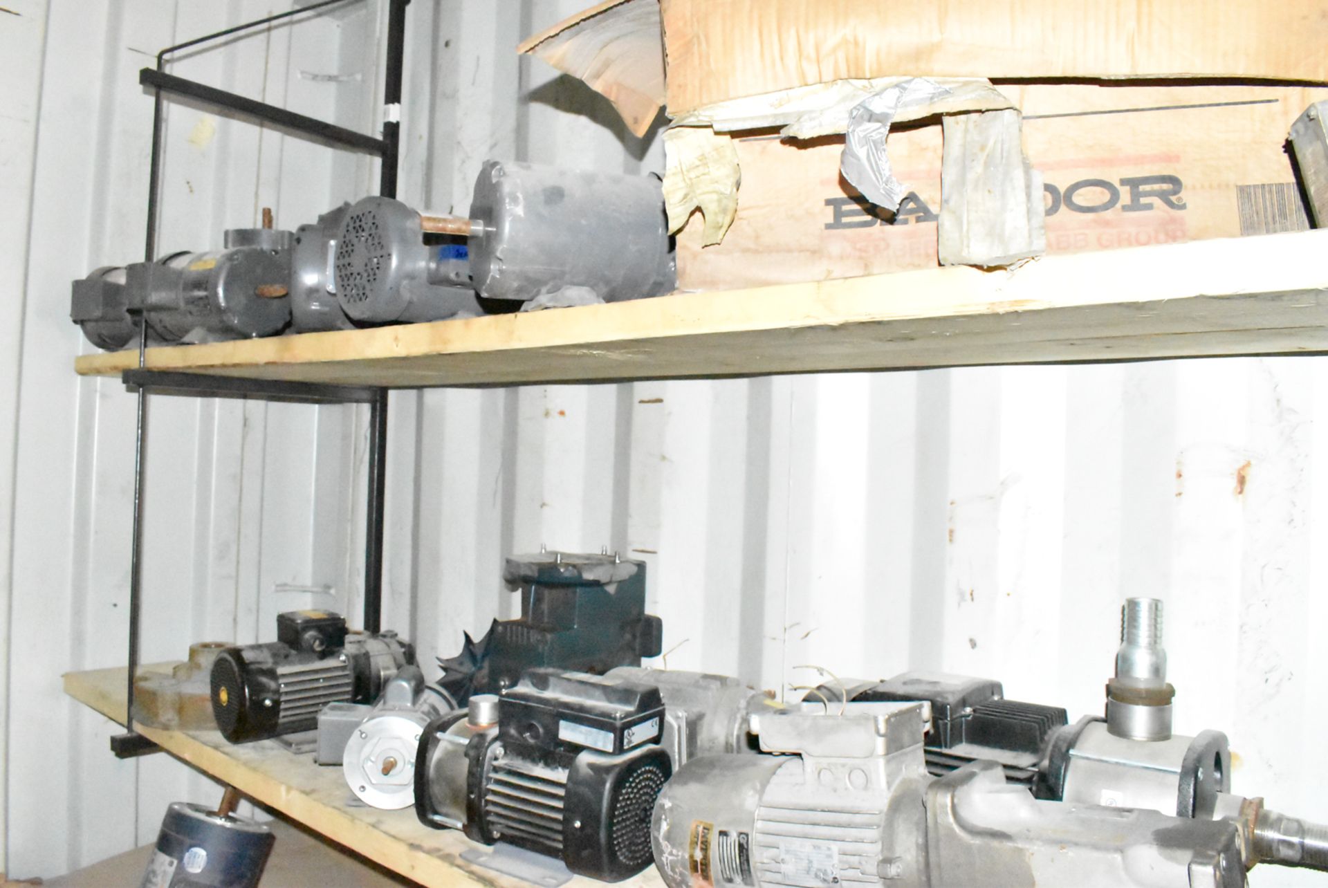 LOT/ CONTENTS OF SEA CONTAINER - SPARE MOTORS, GEARBOXES, PYROTEK DIE CASTING SUPPLIES, AIR TANK, - Image 12 of 19