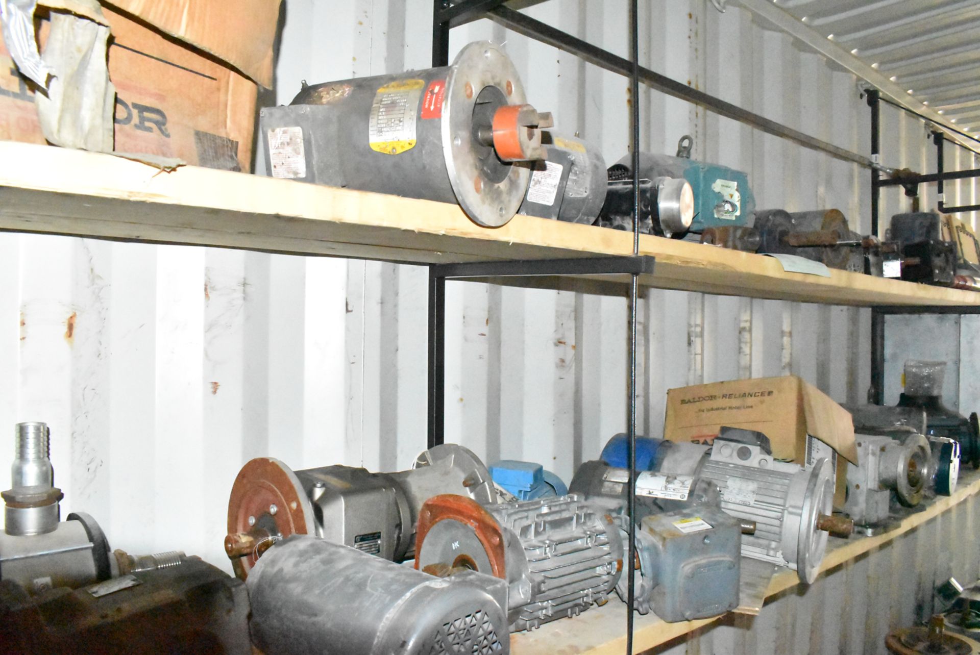 LOT/ CONTENTS OF SEA CONTAINER - SPARE MOTORS, GEARBOXES, PYROTEK DIE CASTING SUPPLIES, AIR TANK, - Image 14 of 19