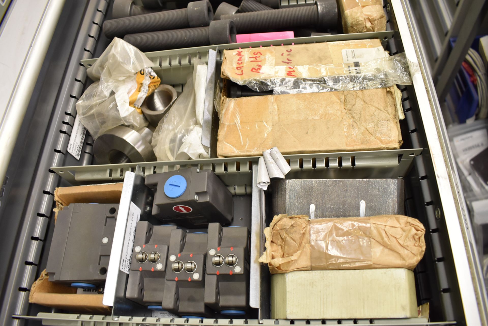 LOT/ CONTENTS OF DRAWER INCLUDING LAEMPE COMPONENTS, SPARE PARTS & MROs - Image 3 of 4