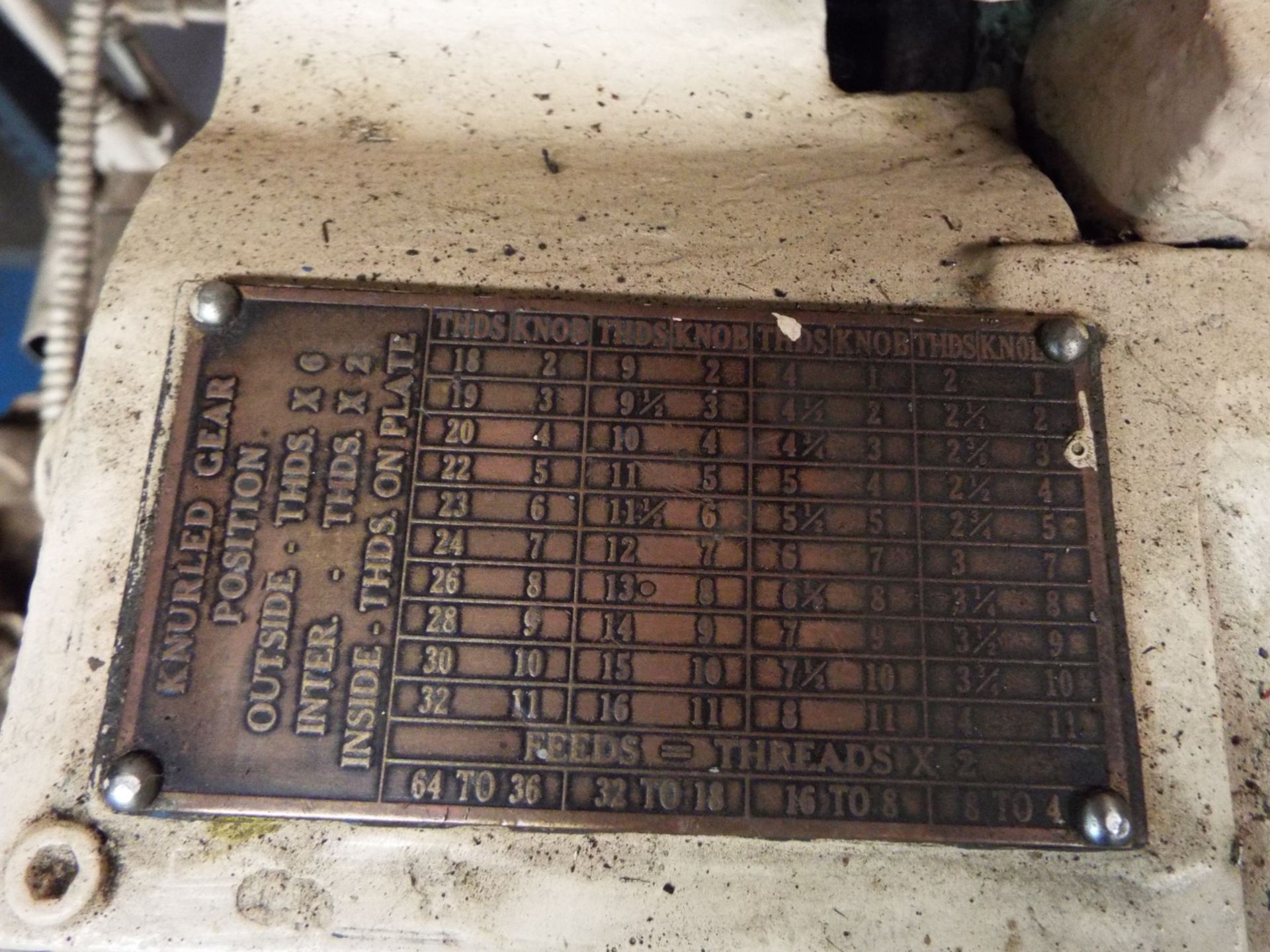 CANADA MACHINERY CORP. ENGINE LATHE WITH APPROX. 58" BETWEEN CENTERS, 1.5" SPINDLE BORE, 13" 3-JAW - Image 6 of 6