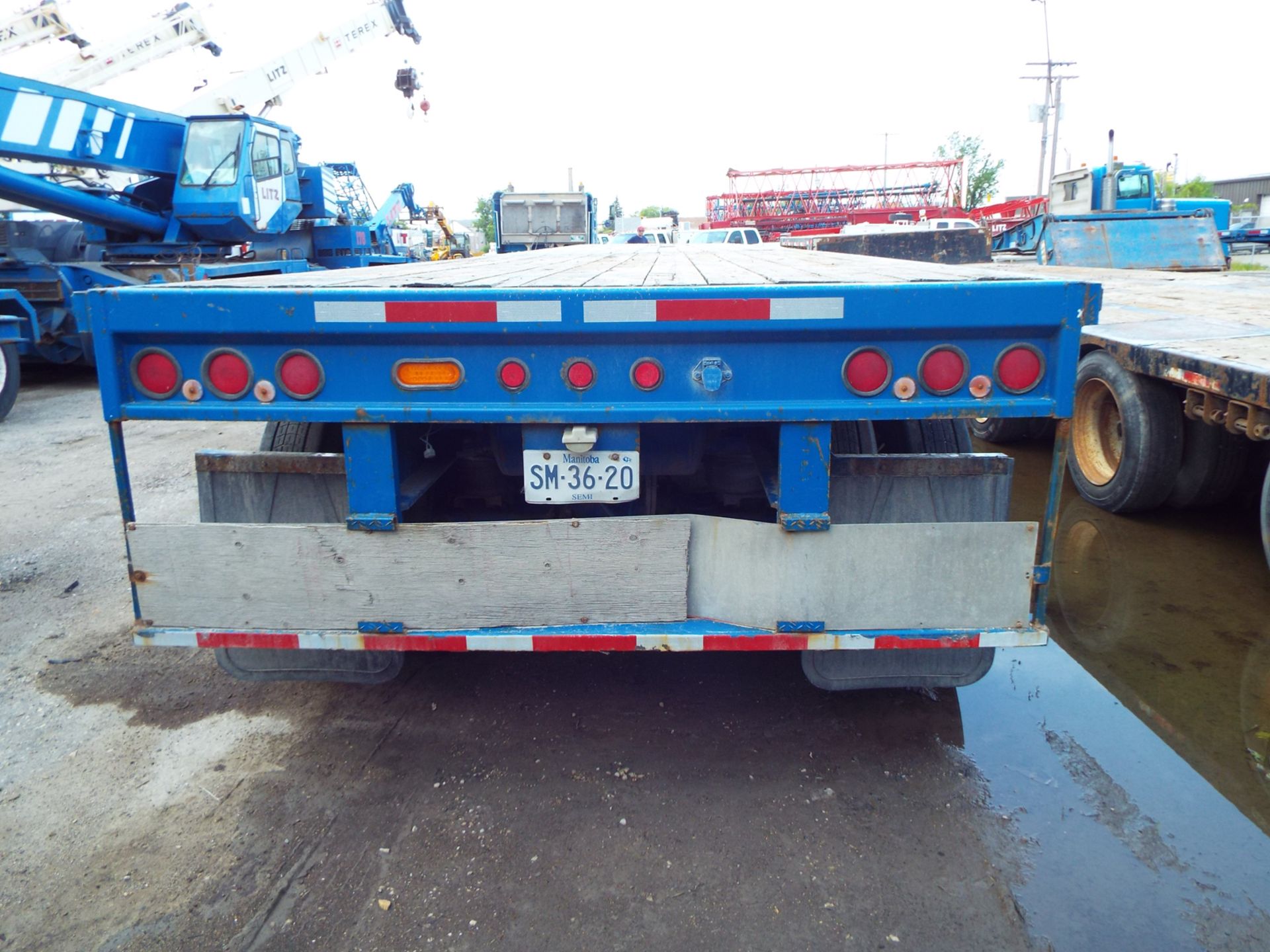 TRANSCRAFT (1986) MODEL ETH45-75 TRI AXLE FLATBED TRAILER, GVWR 70000LBS, 53' LONG, 8' WIDE, AIR - Image 3 of 5