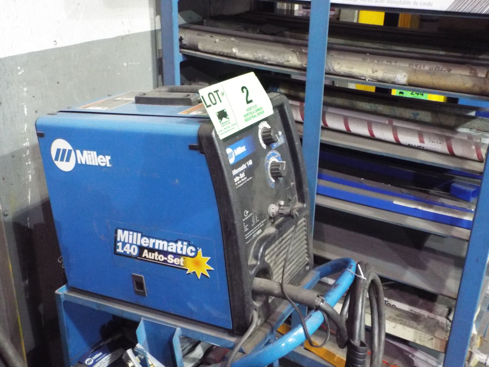 MILLER MILLERMATIC 140 AUTO-SET ALL-IN-ONE MIG WELDER WITH CABLES & GUN, S/N: LK32088IN - Image 2 of 4