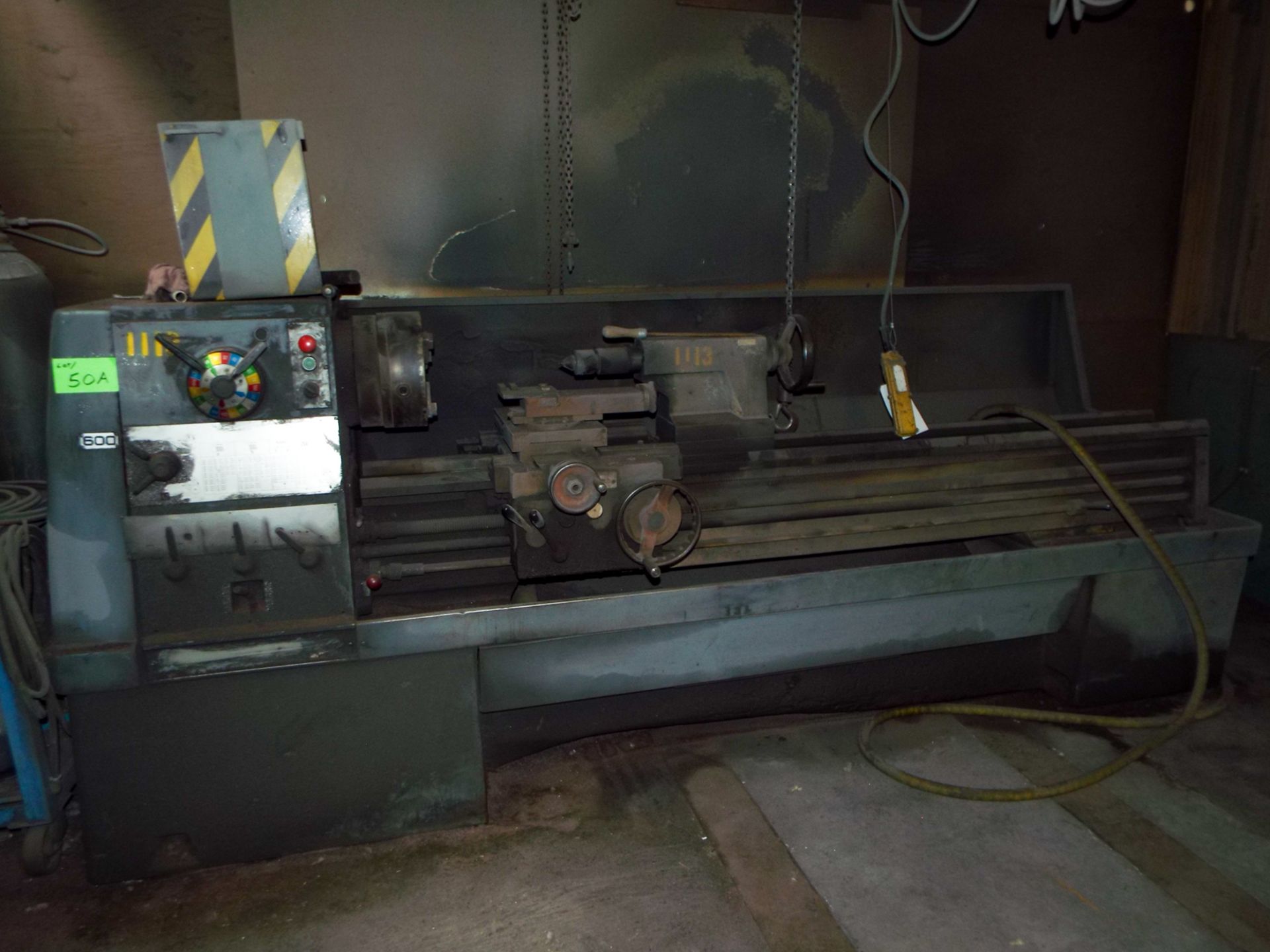 COLCHESTER 600 ENGINE LATHE WITH 22" SWING OVER BED, 85" BETWEEN CENTERS, 4" SPINDLE BORE, SPEEDS TO