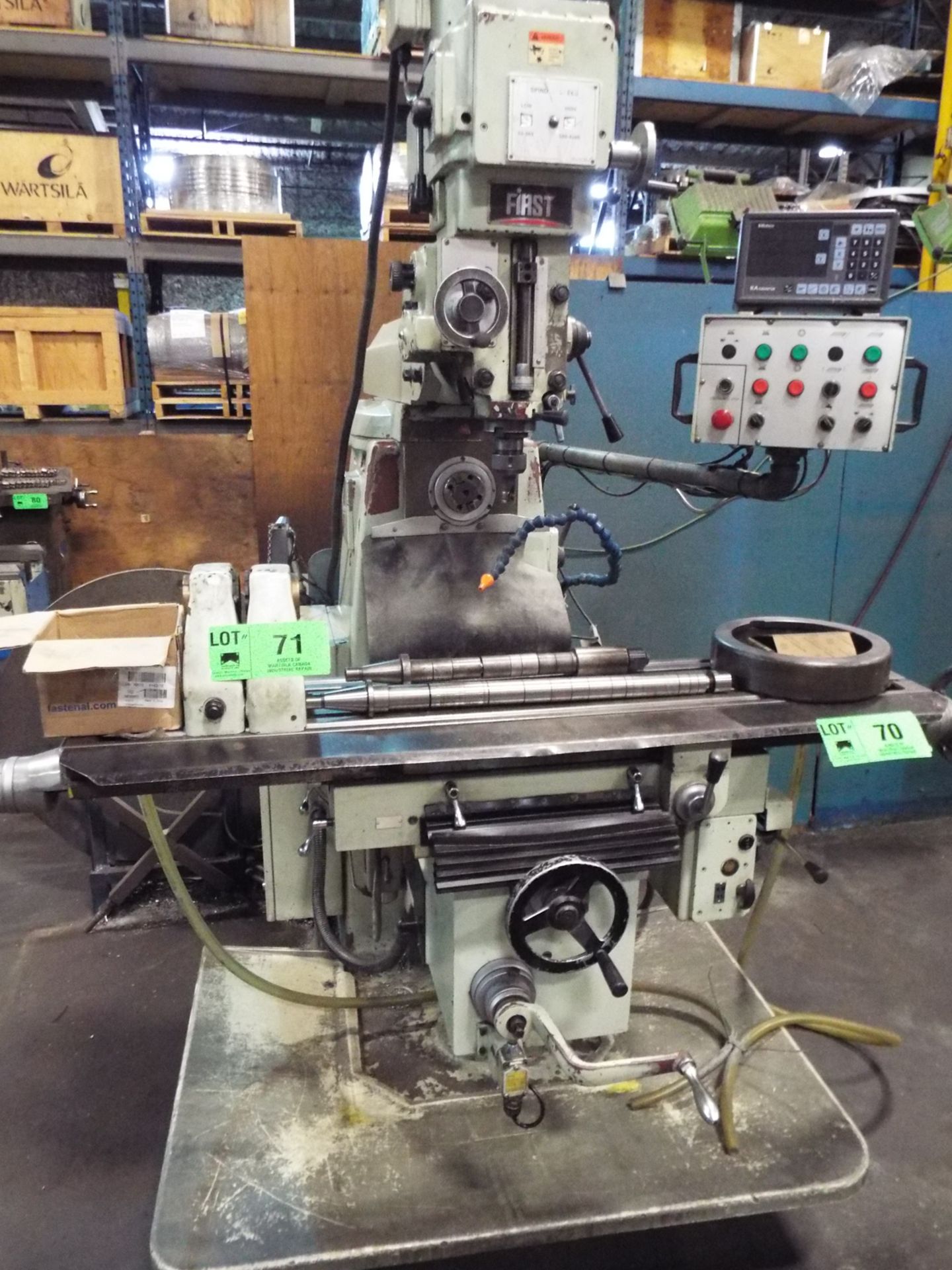 FIRST LC-20VHS UNIVERSAL MILLING MACHINE WITH 56"X10" TABLE, SPEEDS TO 4500 RPM, 6 HP, MITUTOYO KA - Image 2 of 5