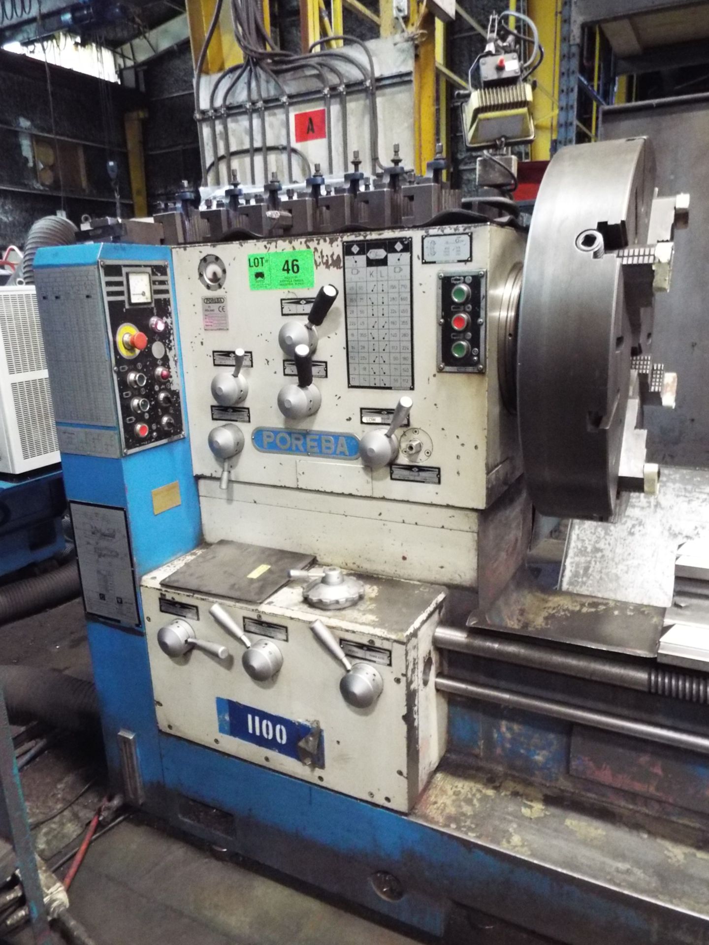 POREBA TPK 110X6 GAP BED ENGINE LATHE WITH 44" SWING OVER BED, 250" BETWEEN CENTERS, 4" SPINDLE - Image 3 of 8