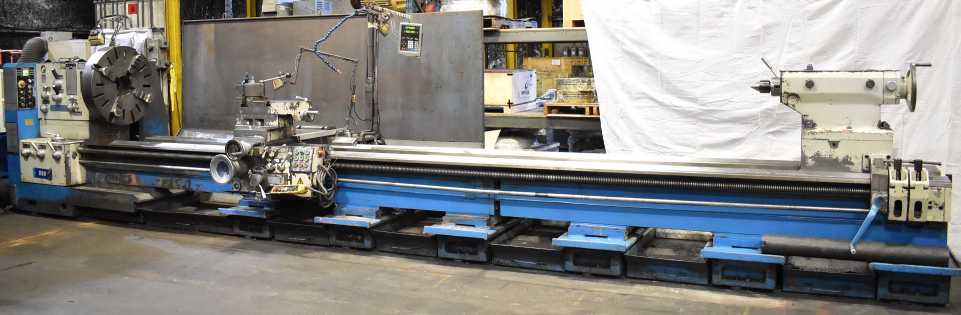POREBA TPK 110X6 GAP BED ENGINE LATHE WITH 44" SWING OVER BED, 250" BETWEEN CENTERS, 4" SPINDLE
